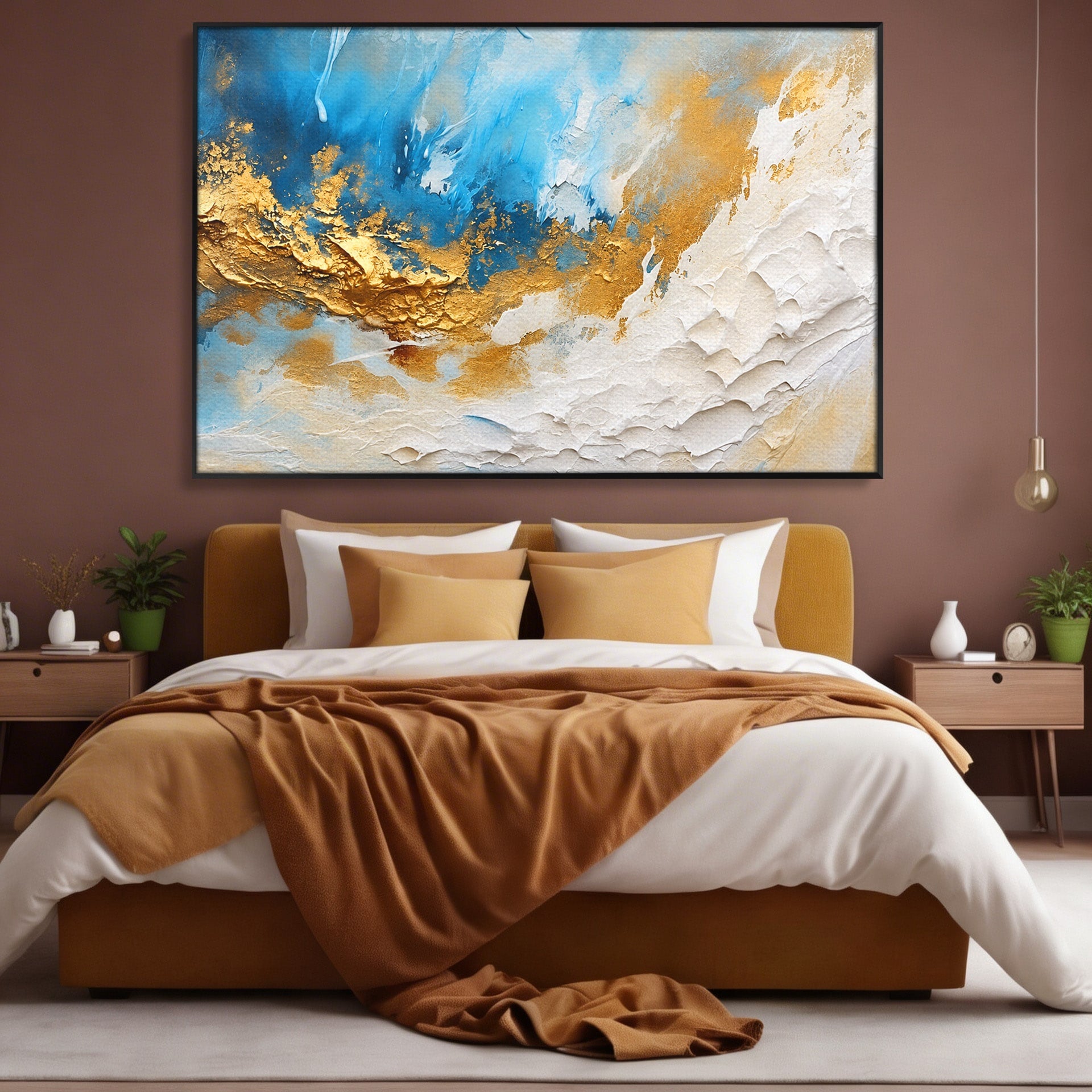 Tablou Canvas Premium LuxCanva® C1332, Abstractie Ceruleana, Abstractie, Textura, Modern, Birou, Living, Culori Vibrante