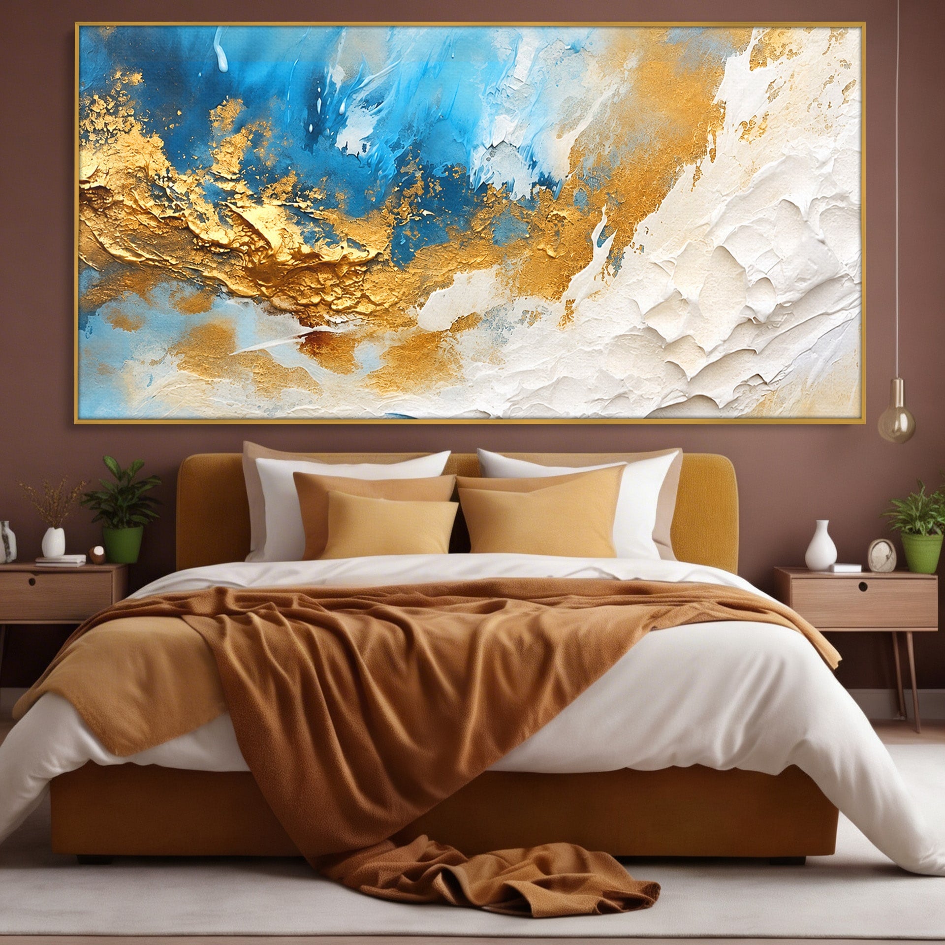 Tablou Canvas Premium LuxCanva® C1332, Abstractie Ceruleana, Abstractie, Textura, Modern, Birou, Living, Culori Vibrante