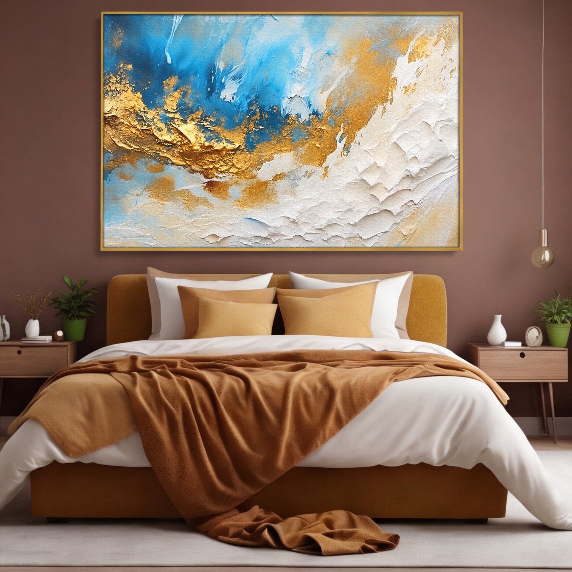 Tablou Canvas Premium LuxCanva® C1332, Abstractie Ceruleana, Abstractie, Textura, Modern, Birou, Living, Culori Vibrante