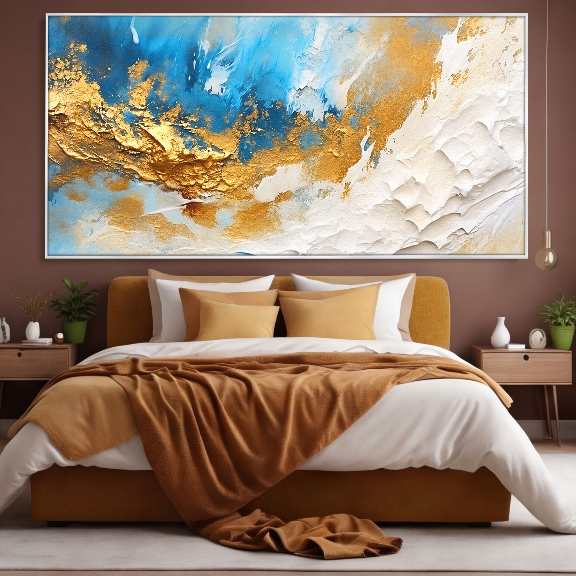 Tablou Canvas Premium LuxCanva® C1332, Abstractie Ceruleana, Abstractie, Textura, Modern, Birou, Living, Culori Vibrante