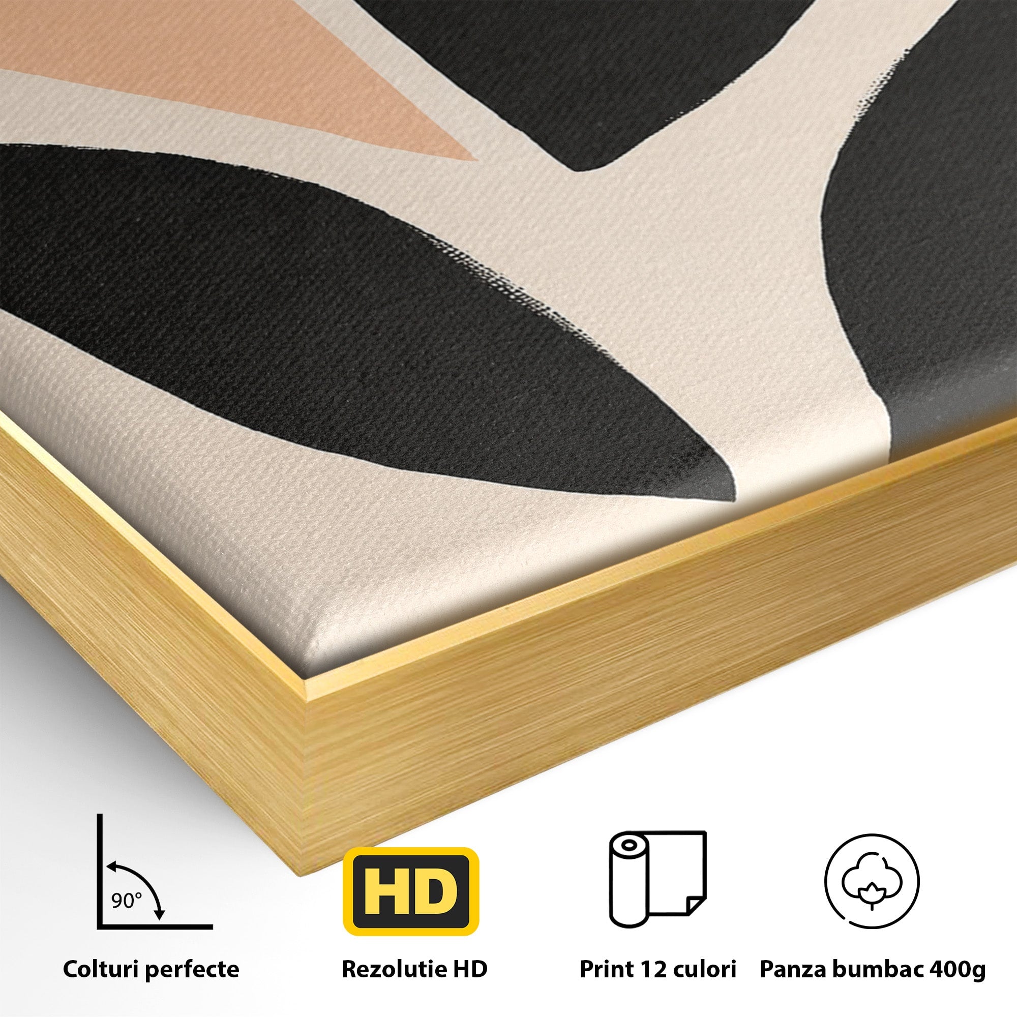 Tablou Canvas Premium LuxCanva® C1334, Forme Abstracte, Abstract, Minimalist, Modern, Birou, Living, Culori Vibrante