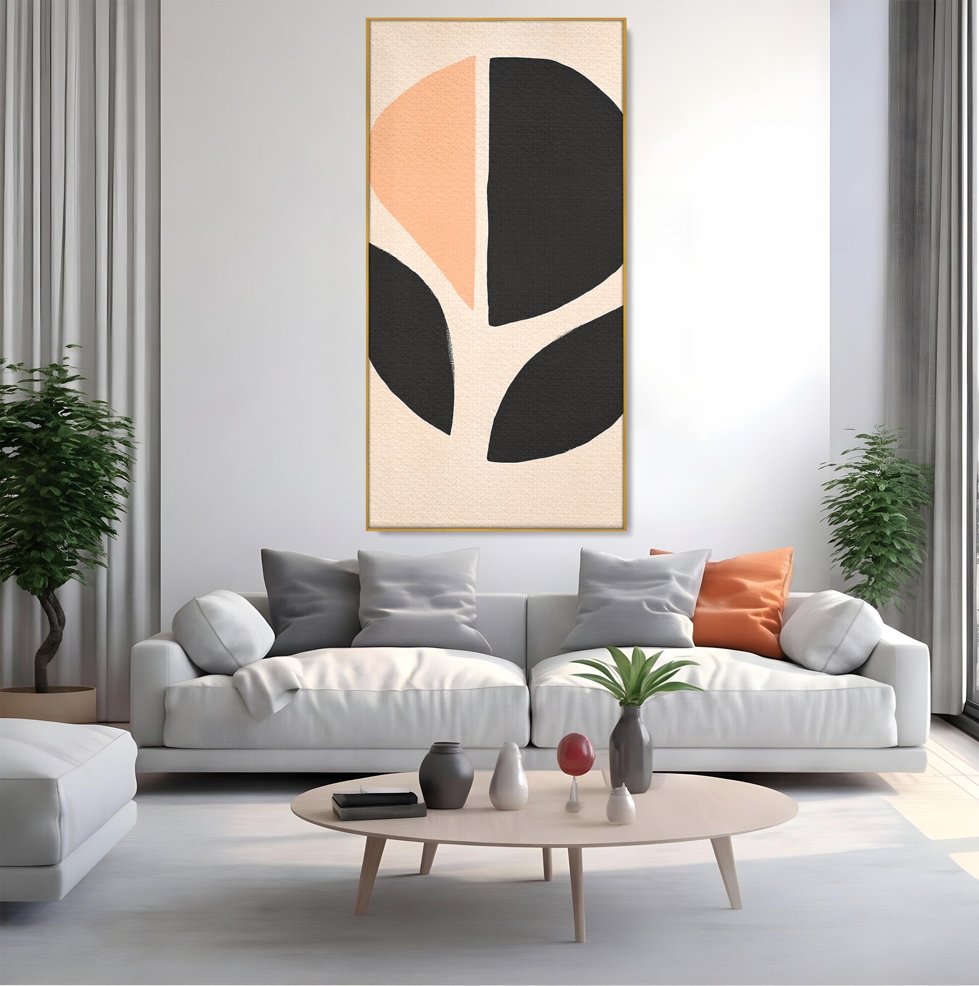 Tablou Canvas Premium LuxCanva® C1334, Forme Abstracte, Abstract, Minimalist, Modern, Birou, Living, Culori Vibrante