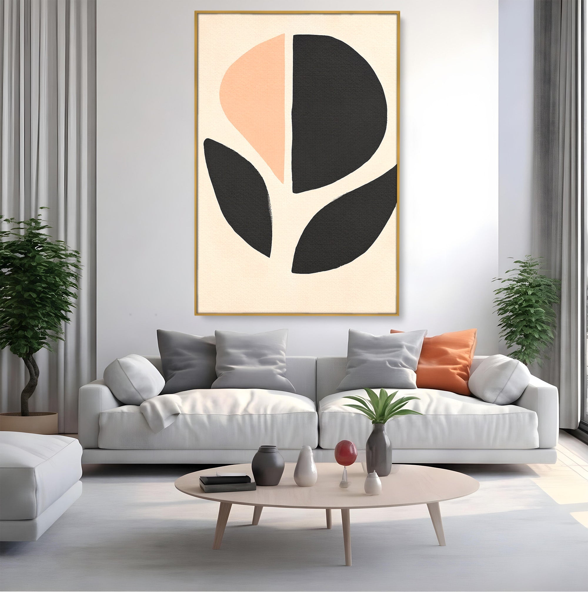 Tablou Canvas Premium LuxCanva® C1334, Forme Abstracte, Abstract, Minimalist, Modern, Birou, Living, Culori Vibrante