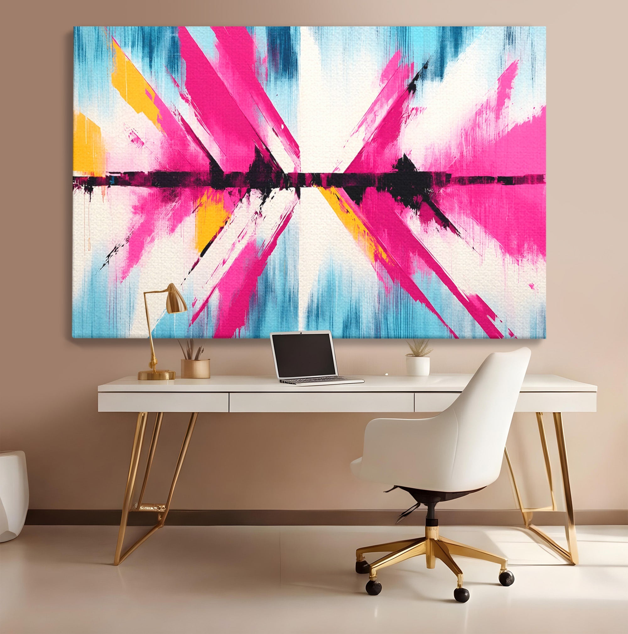 Tablou Canvas Premium LuxCanva® C1335, Explozie Abstracta, Abstract, Modern, Arta, Energetic, Living, Birou, Culori Vibrante