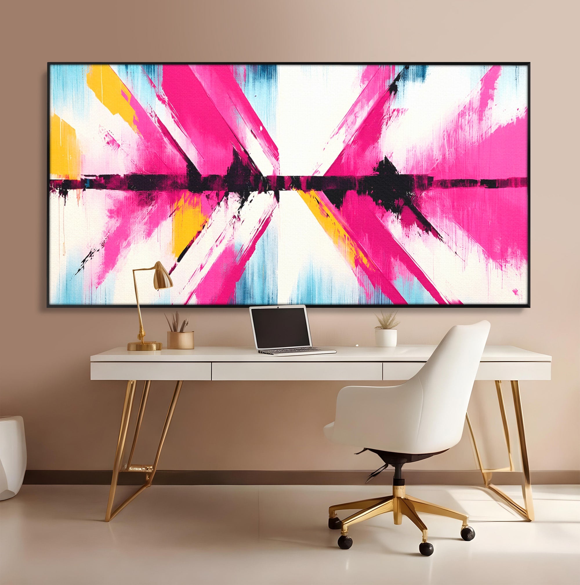 Tablou Canvas Premium LuxCanva® C1335, Explozie Abstracta, Abstract, Modern, Arta, Energetic, Living, Birou, Culori Vibrante