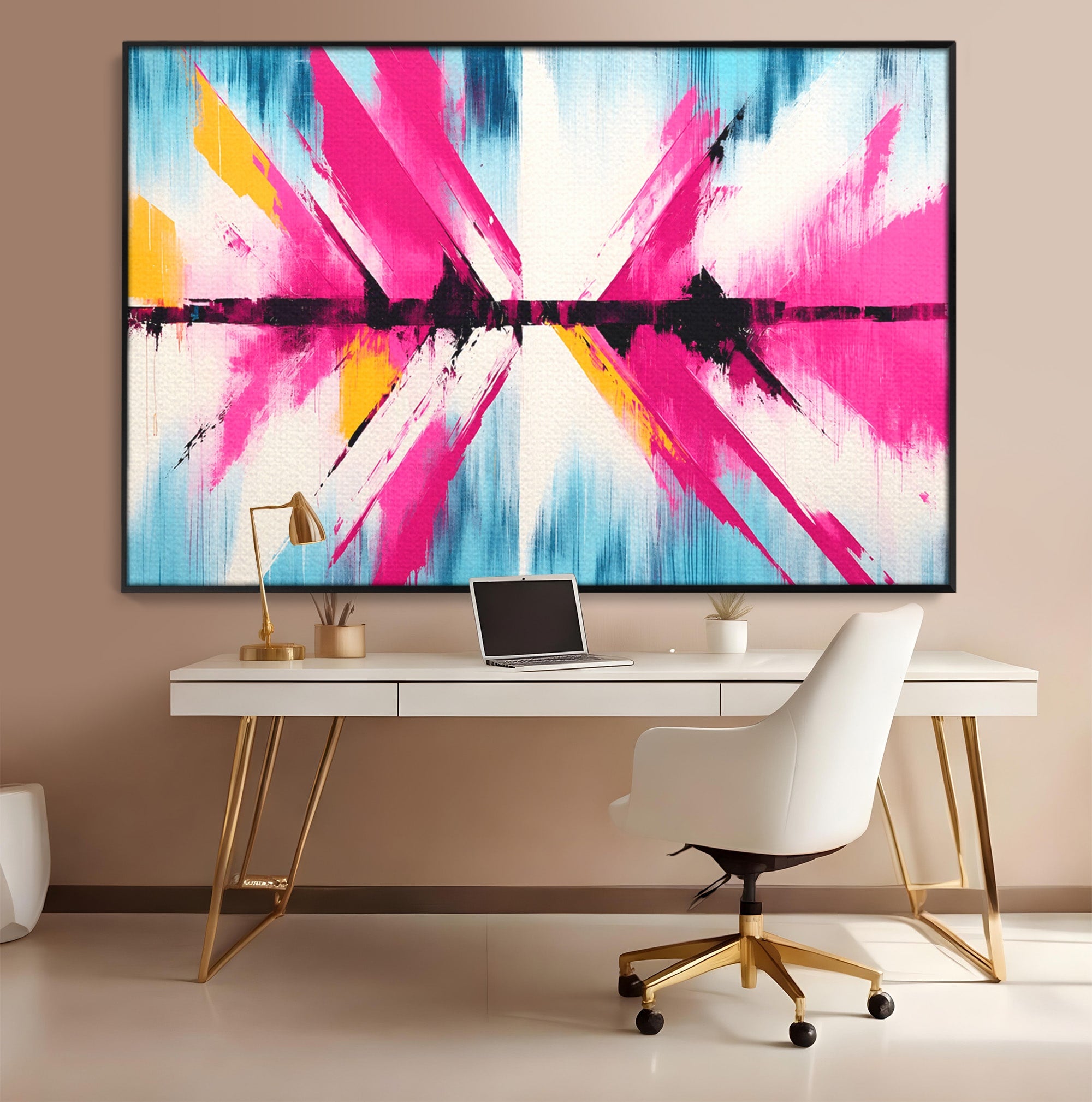Tablou Canvas Premium LuxCanva® C1335, Explozie Abstracta, Abstract, Modern, Arta, Energetic, Living, Birou, Culori Vibrante