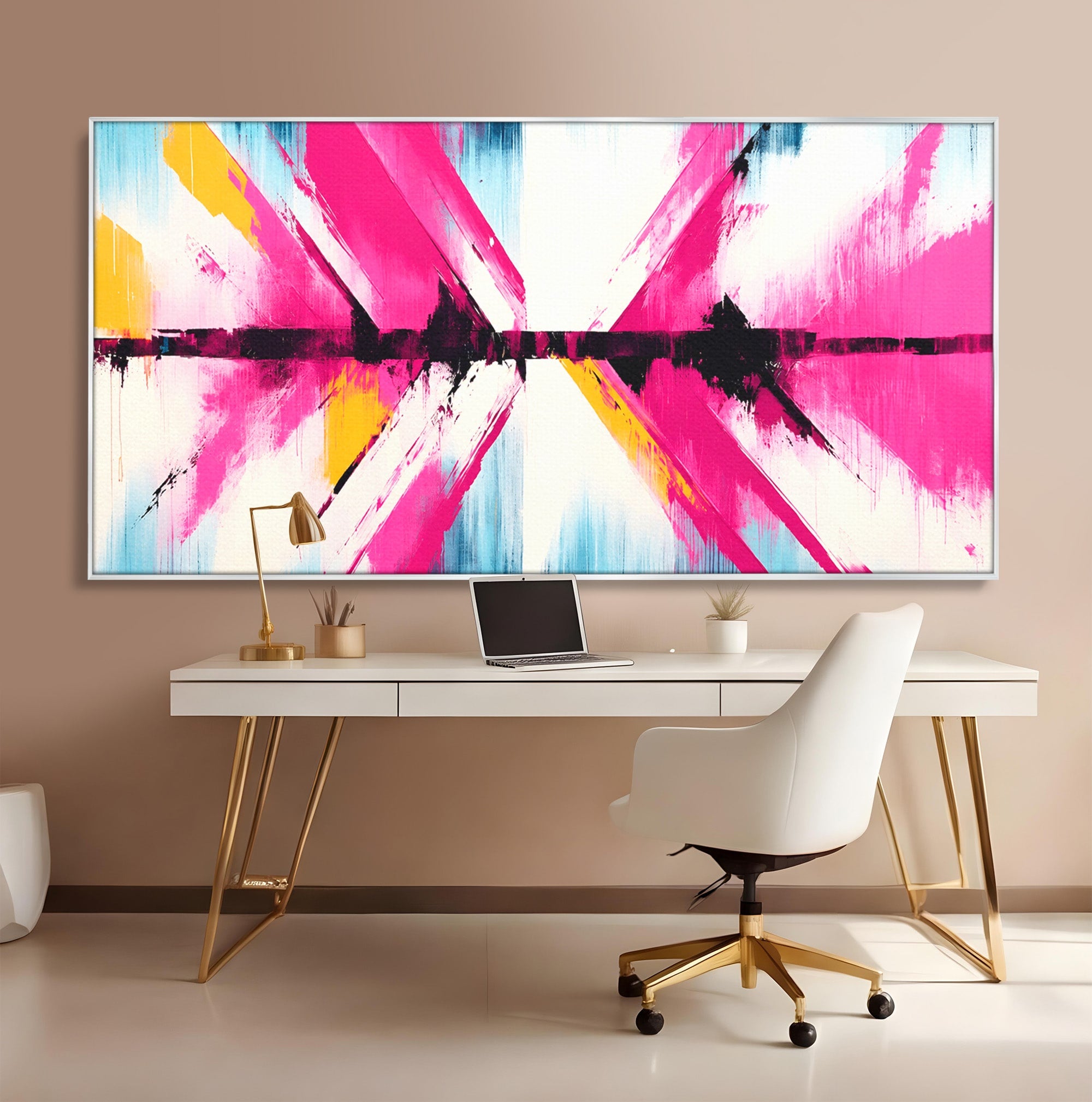 Tablou Canvas Premium LuxCanva® C1335, Explozie Abstracta, Abstract, Modern, Arta, Energetic, Living, Birou, Culori Vibrante