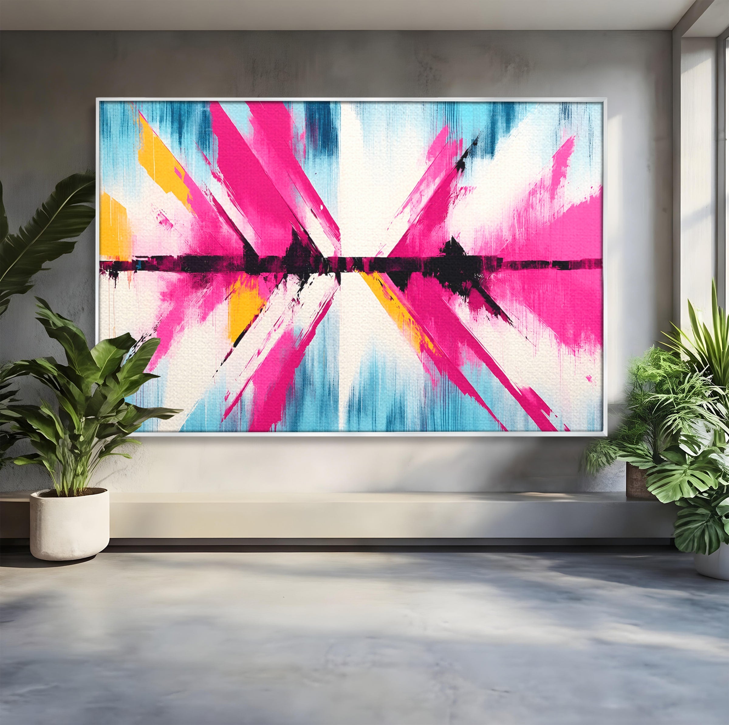Tablou Canvas Premium LuxCanva® C1335, Explozie Abstracta, Abstract, Modern, Arta, Energetic, Living, Birou, Culori Vibrante