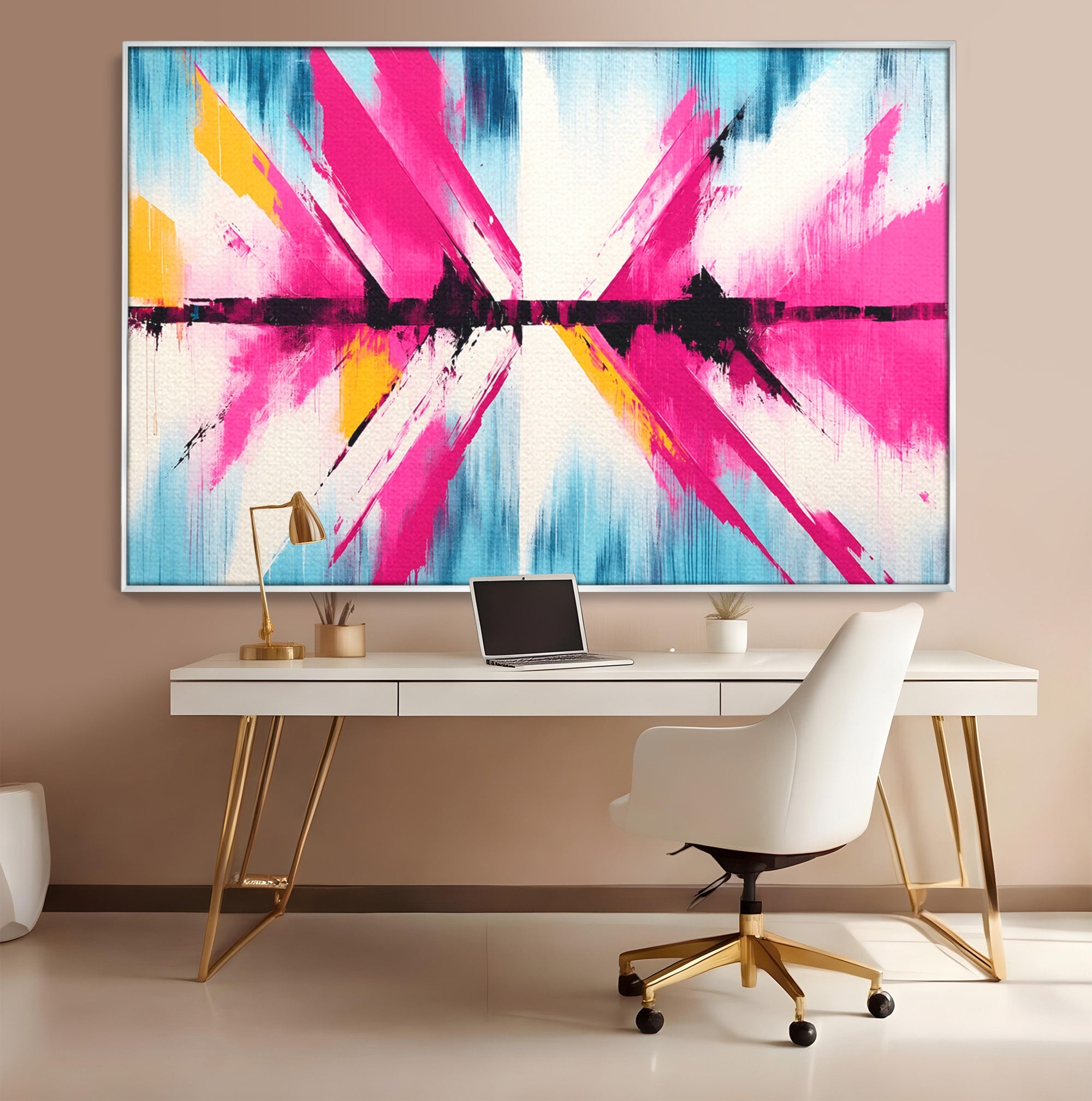 Tablou Canvas Premium LuxCanva® C1335, Explozie Abstracta, Abstract, Modern, Arta, Energetic, Living, Birou, Culori Vibrante