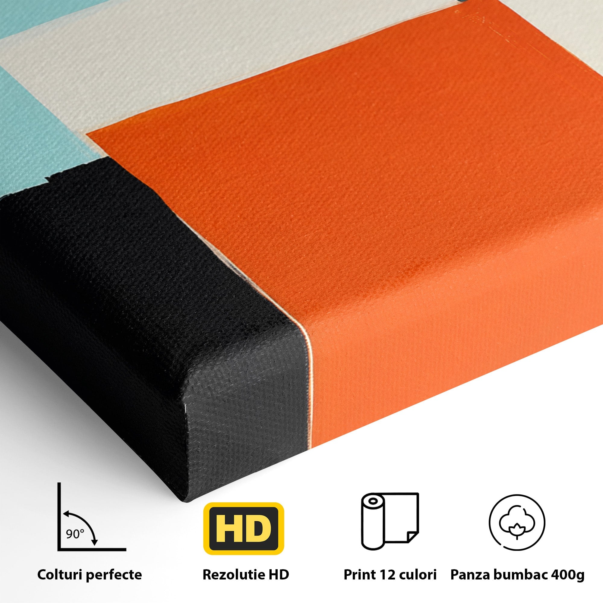 Tablou Canvas Premium LuxCanva® C1336, Abstract Geometric, Abstract, Geometric, Modern, Arta Contemporana, Birou, Culori Vibrante