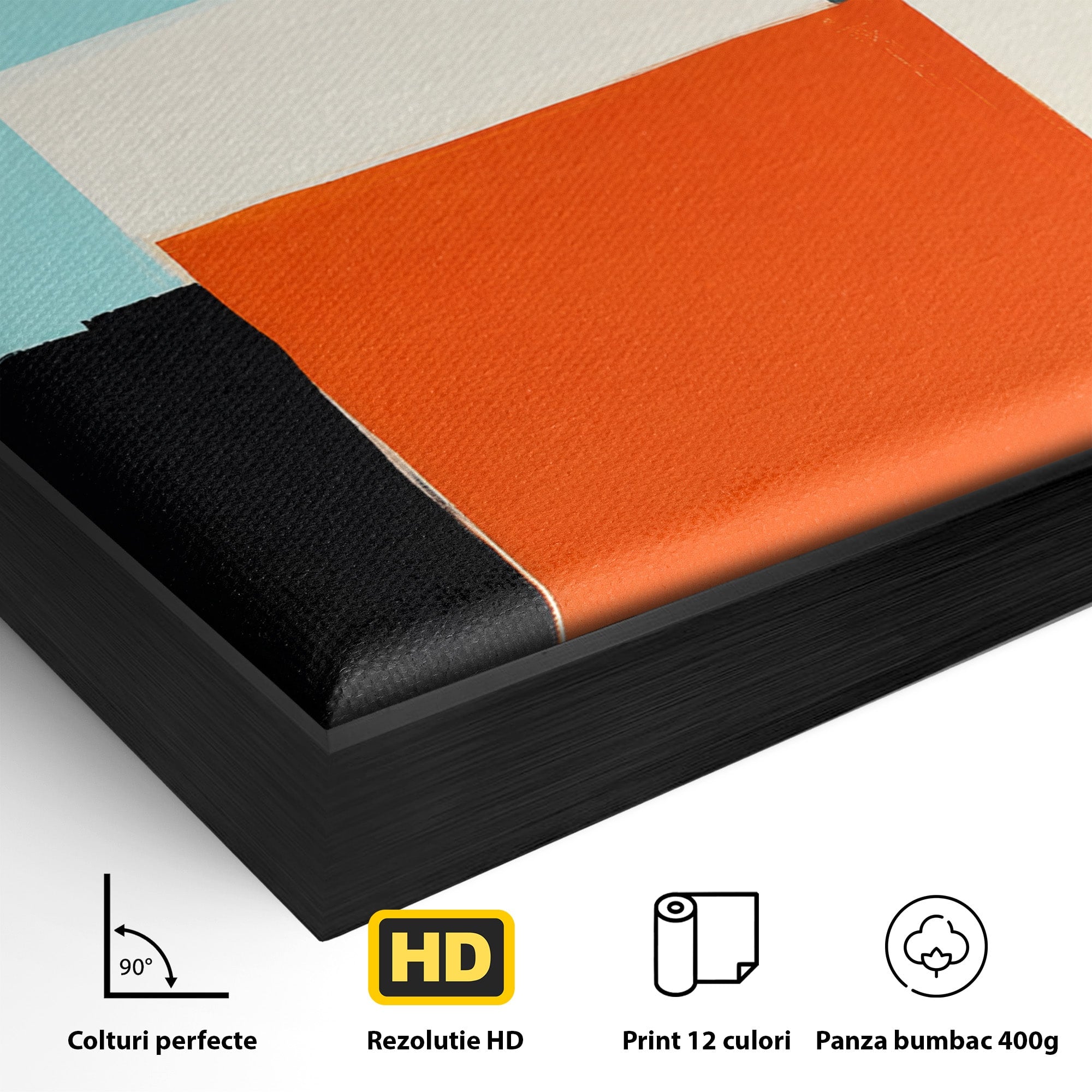 Tablou Canvas Premium LuxCanva® C1336, Abstract Geometric, Abstract, Geometric, Modern, Arta Contemporana, Birou, Culori Vibrante