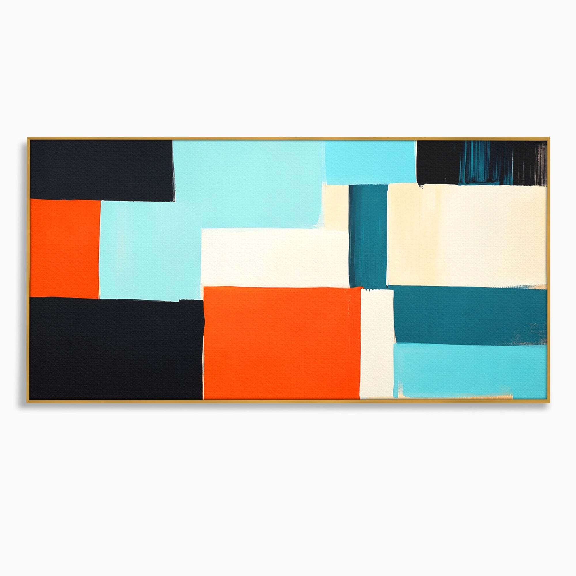 Tablou Canvas Premium LuxCanva® C1336, Abstract Geometric, Abstract, Geometric, Modern, Arta Contemporana, Birou, Culori Vibrante