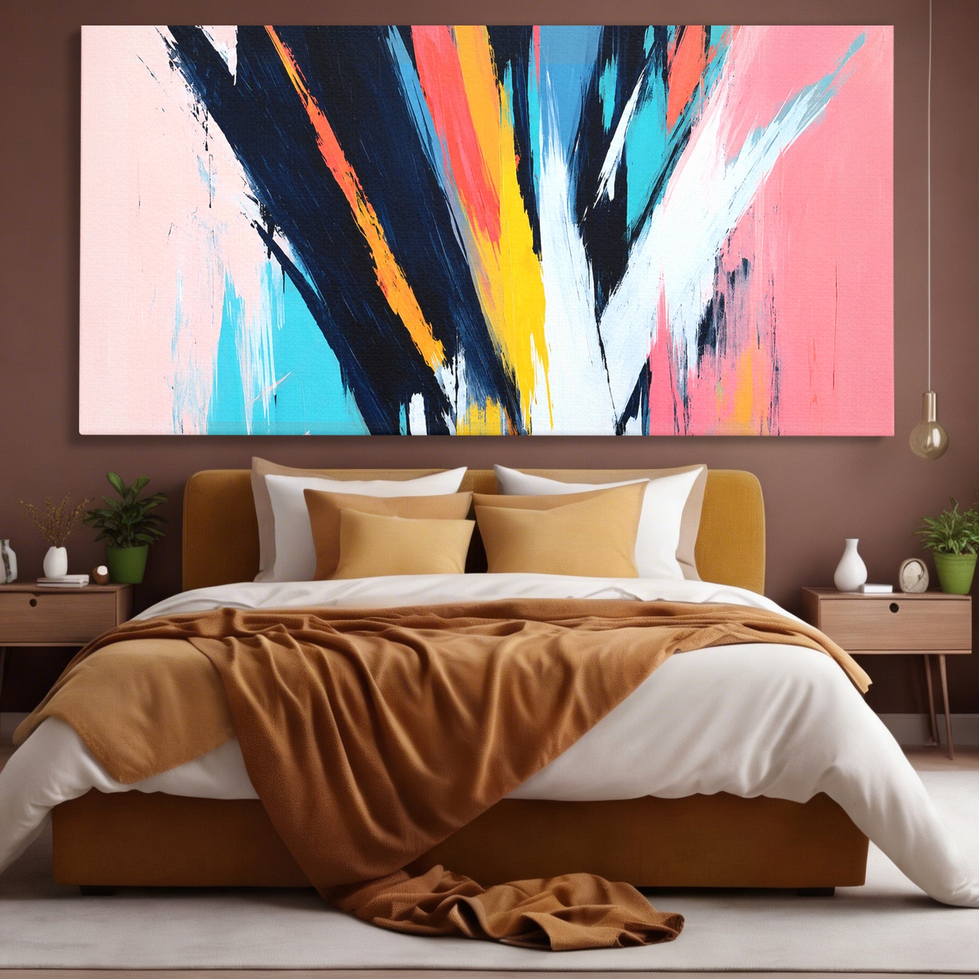 Tablou Canvas Premium LuxCanva® C1337, Abstract Dinamic, Abstract, Modern, Energetic, Living, Birou, Culori Vibrante