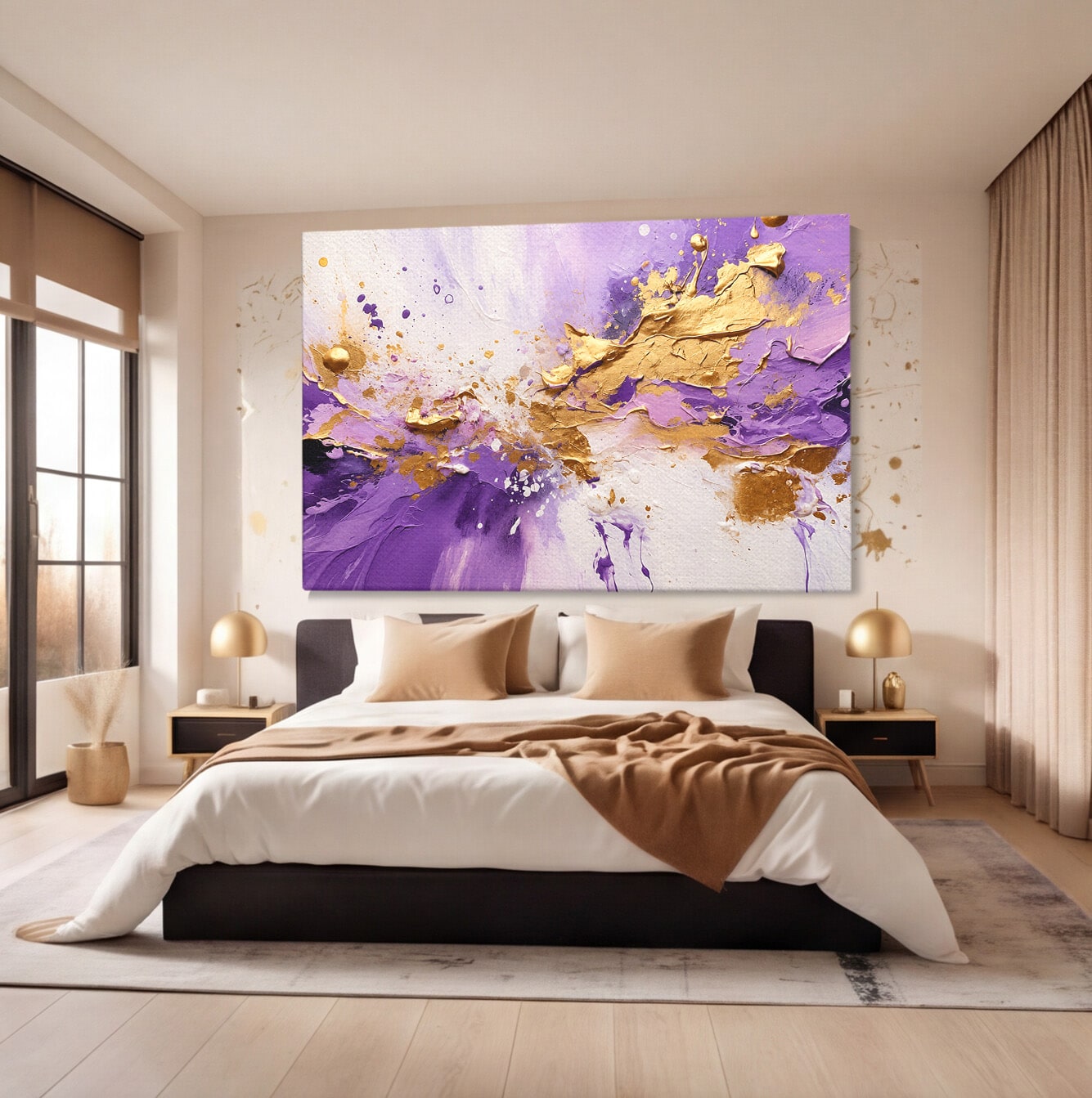 Tablou Canvas Premium LuxCanva® C1338, Explozie Artistica, Abstract, Arta Moderna, Creativitate, Dinamism, Living, Culori Vibrante