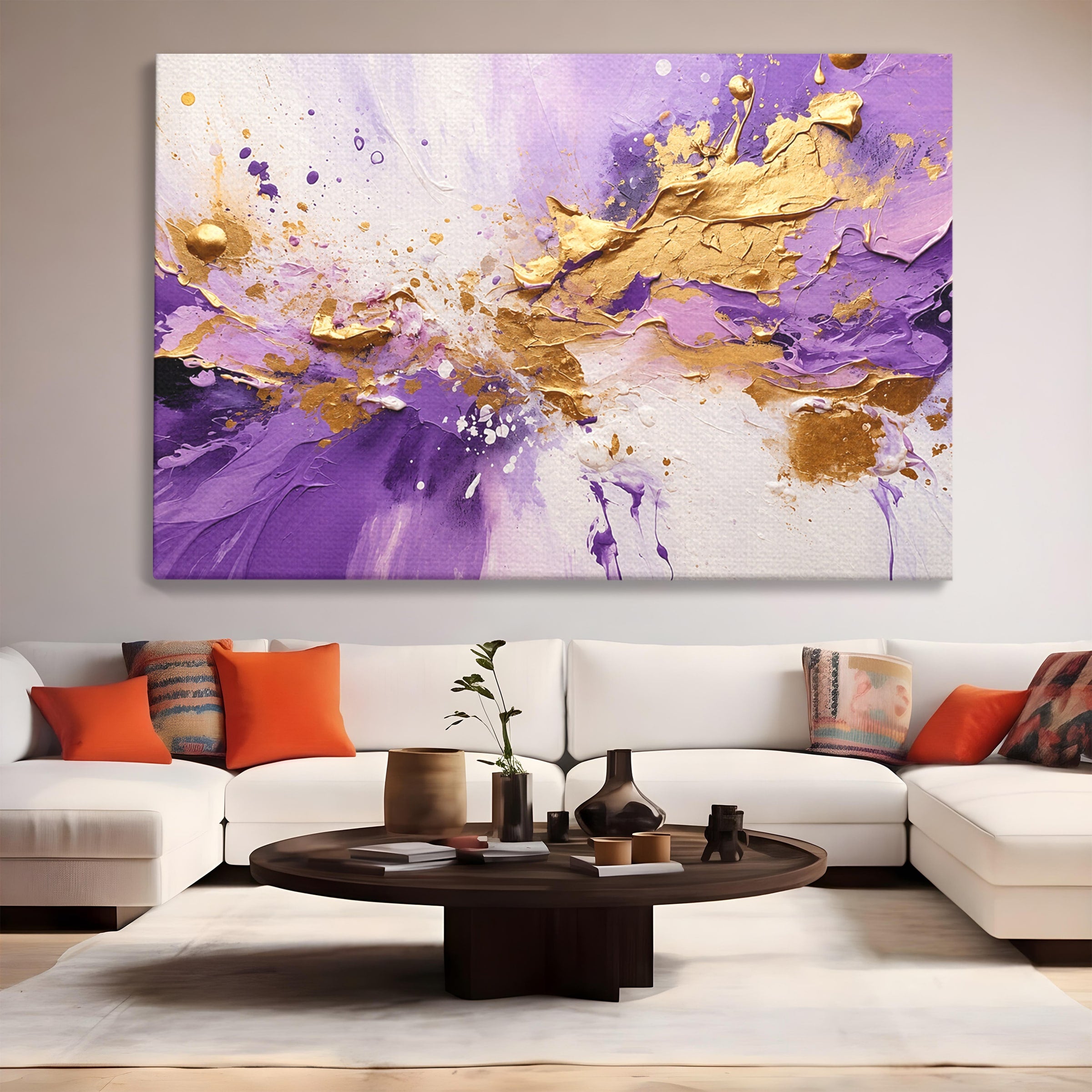Tablou Canvas Premium LuxCanva® C1338, Explozie Artistica, Abstract, Arta Moderna, Creativitate, Dinamism, Living, Culori Vibrante