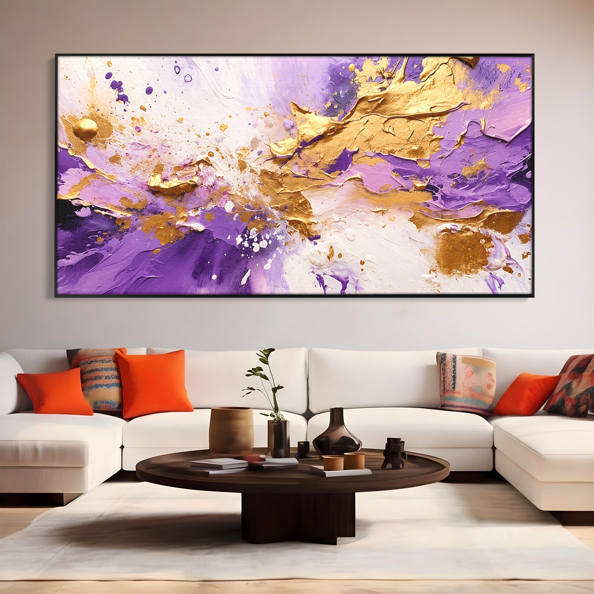 Tablou Canvas Premium LuxCanva® C1338, Explozie Artistica, Abstract, Arta Moderna, Creativitate, Dinamism, Living, Culori Vibrante