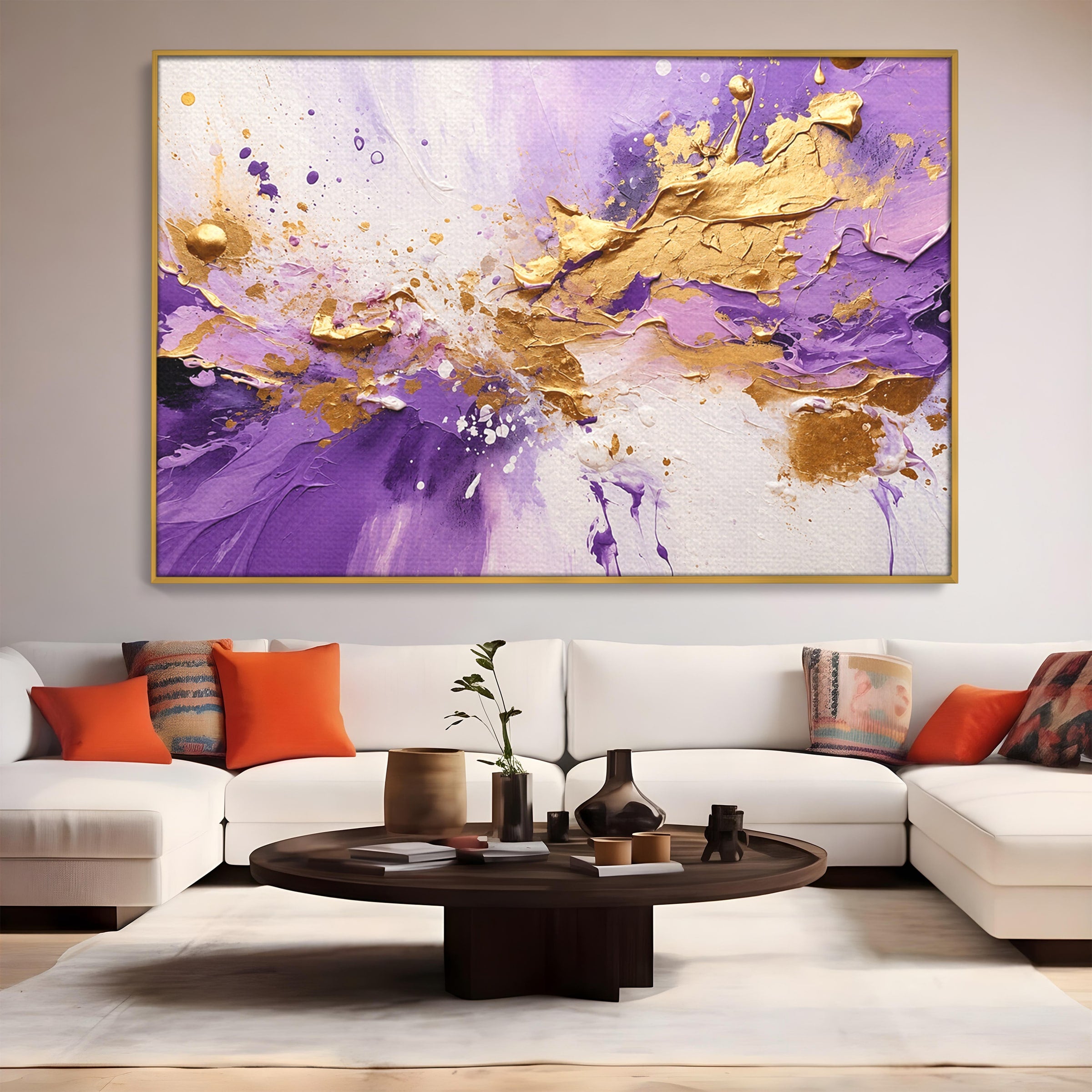 Tablou Canvas Premium LuxCanva® C1338, Explozie Artistica, Abstract, Arta Moderna, Creativitate, Dinamism, Living, Culori Vibrante