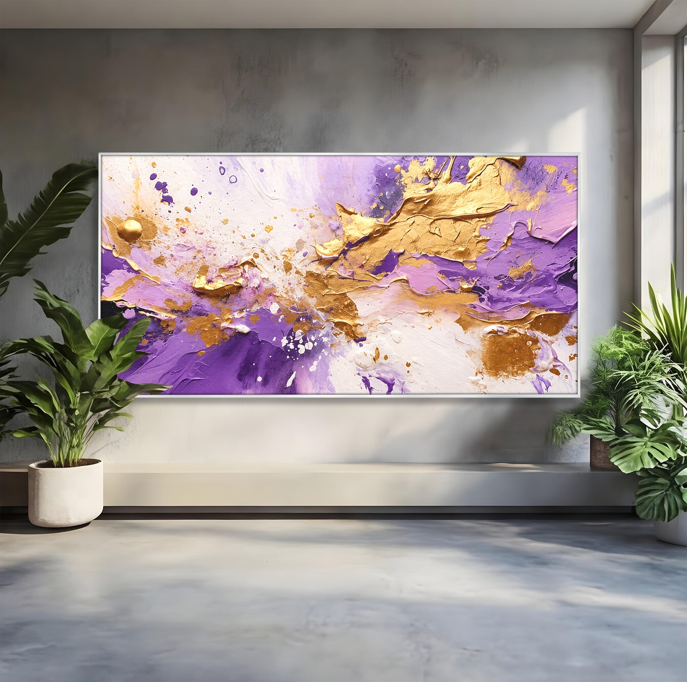 Tablou Canvas Premium LuxCanva® C1338, Explozie Artistica, Abstract, Arta Moderna, Creativitate, Dinamism, Living, Culori Vibrante