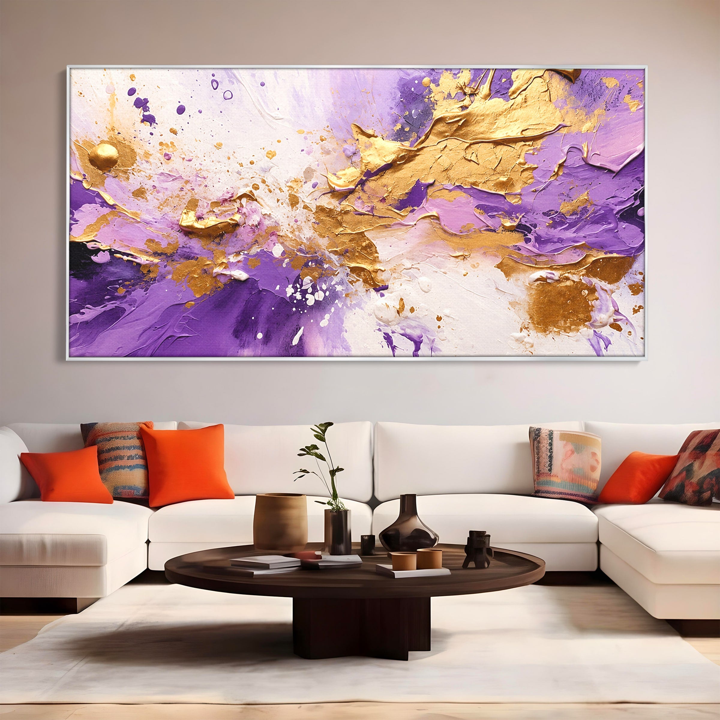 Tablou Canvas Premium LuxCanva® C1338, Explozie Artistica, Abstract, Arta Moderna, Creativitate, Dinamism, Living, Culori Vibrante