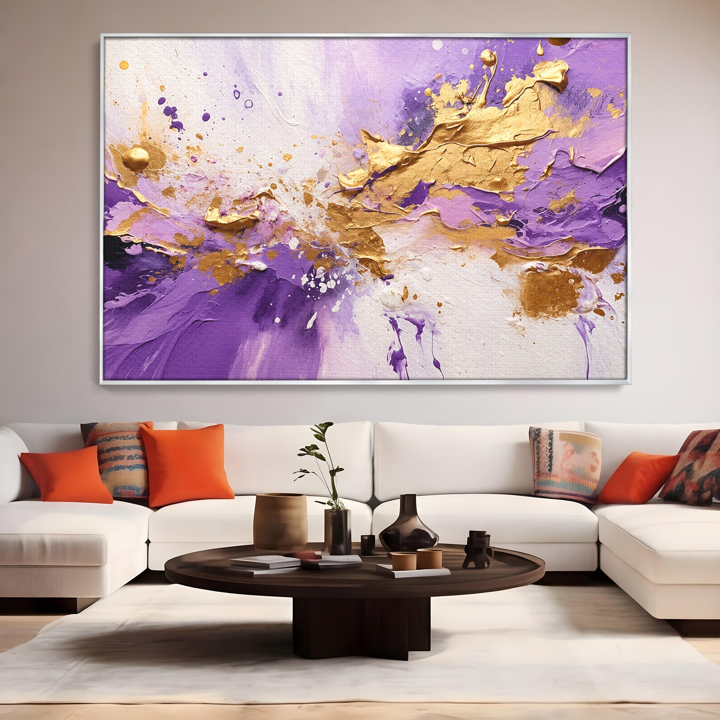 Tablou Canvas Premium LuxCanva® C1338, Explozie Artistica, Abstract, Arta Moderna, Creativitate, Dinamism, Living, Culori Vibrante