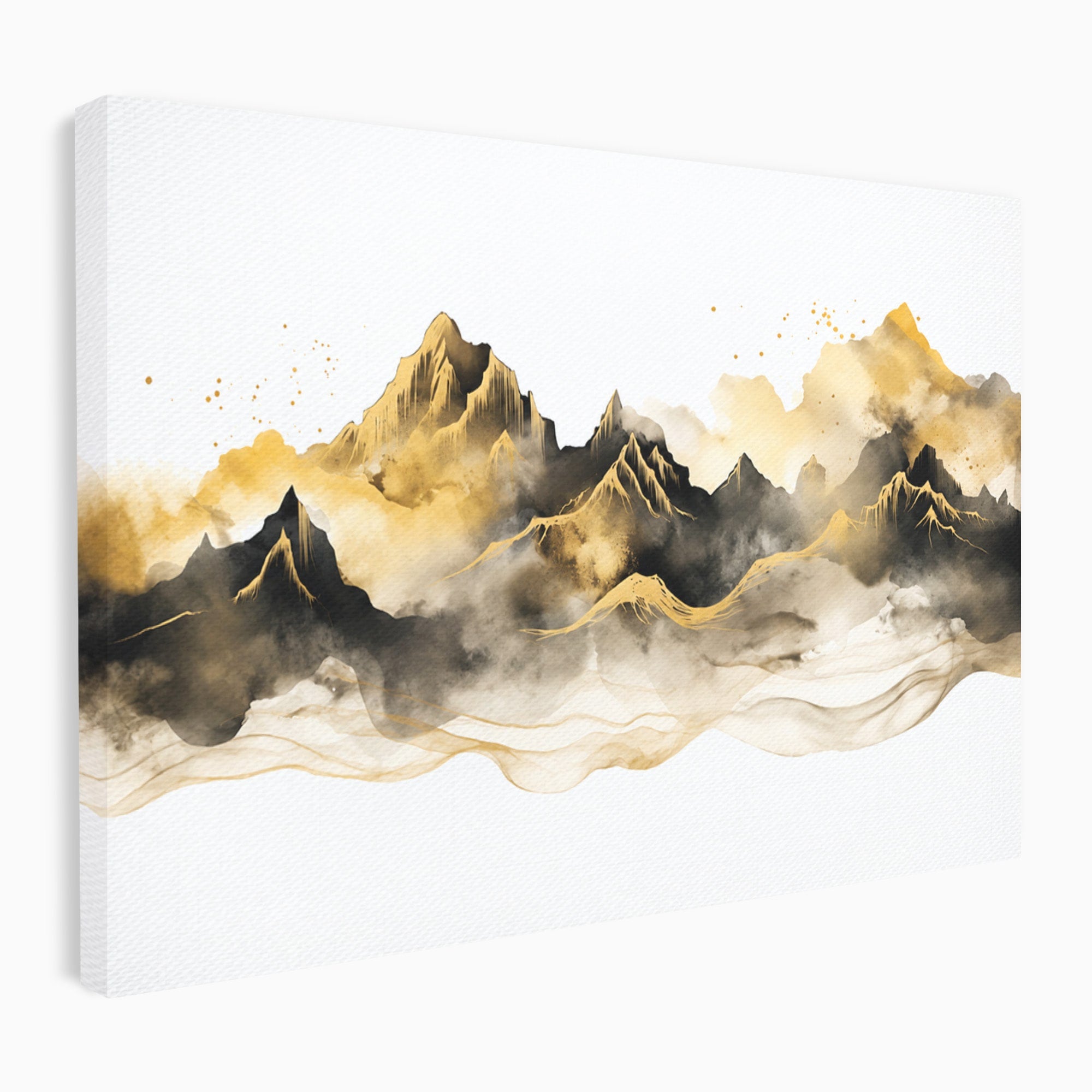Tablou Canvas Premium LuxCanva® C1339, Munti Aurii, Munti, Peisaj, Auriu, Living, Natura, Culori Vibrante