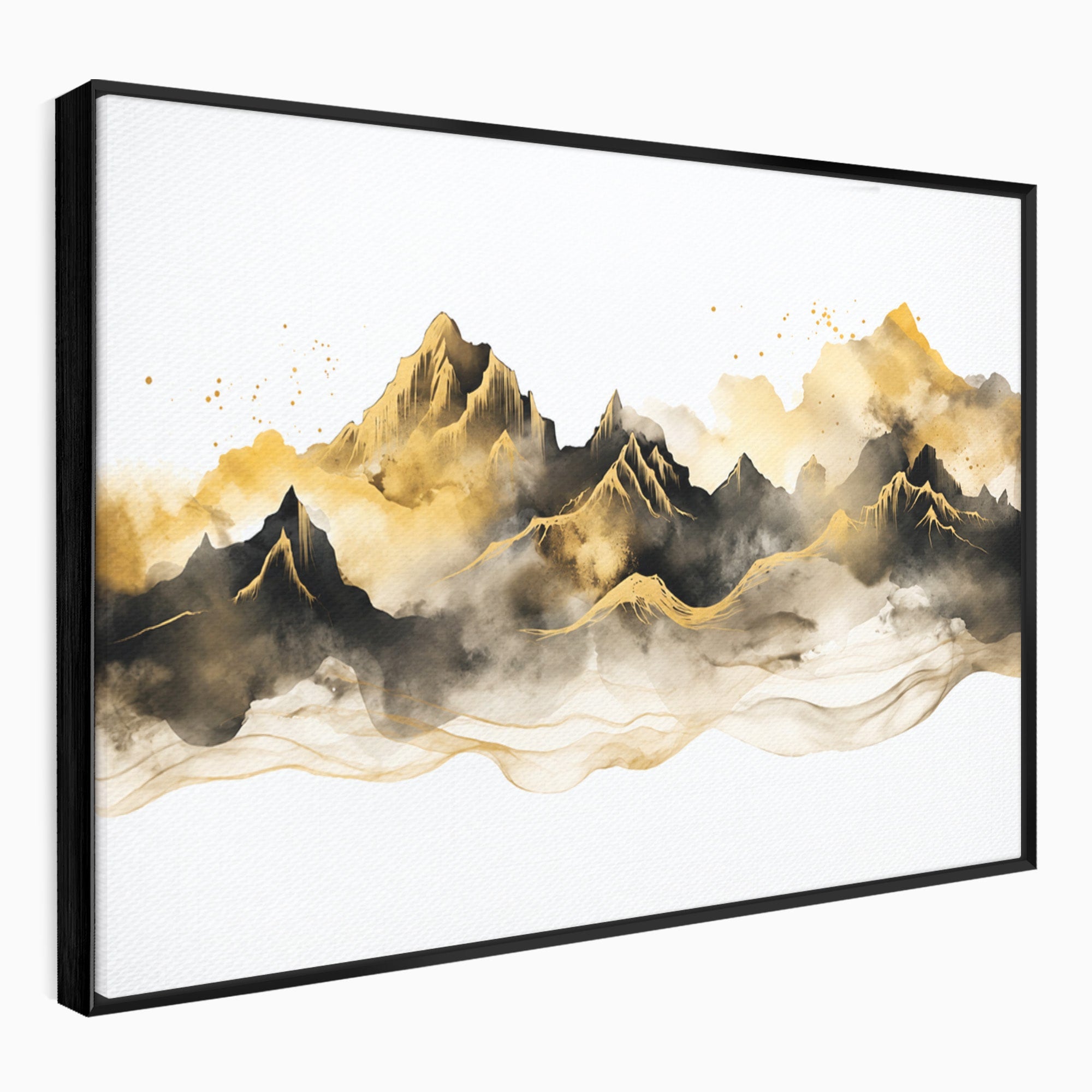 Tablou Canvas Premium LuxCanva® C1339, Munti Aurii, Munti, Peisaj, Auriu, Living, Natura, Culori Vibrante