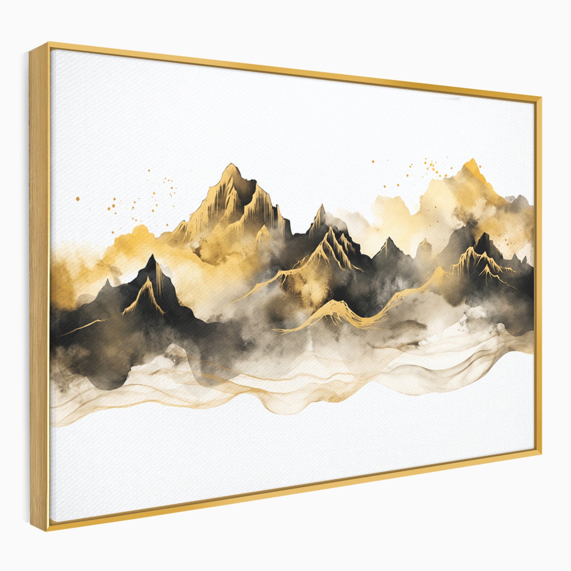 Tablou Canvas Premium LuxCanva® C1339, Munti Aurii, Munti, Peisaj, Auriu, Living, Natura, Culori Vibrante