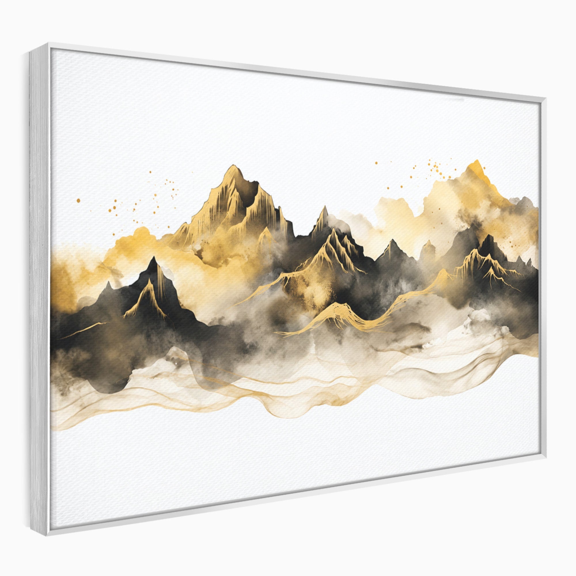 Tablou Canvas Premium LuxCanva® C1339, Munti Aurii, Munti, Peisaj, Auriu, Living, Natura, Culori Vibrante