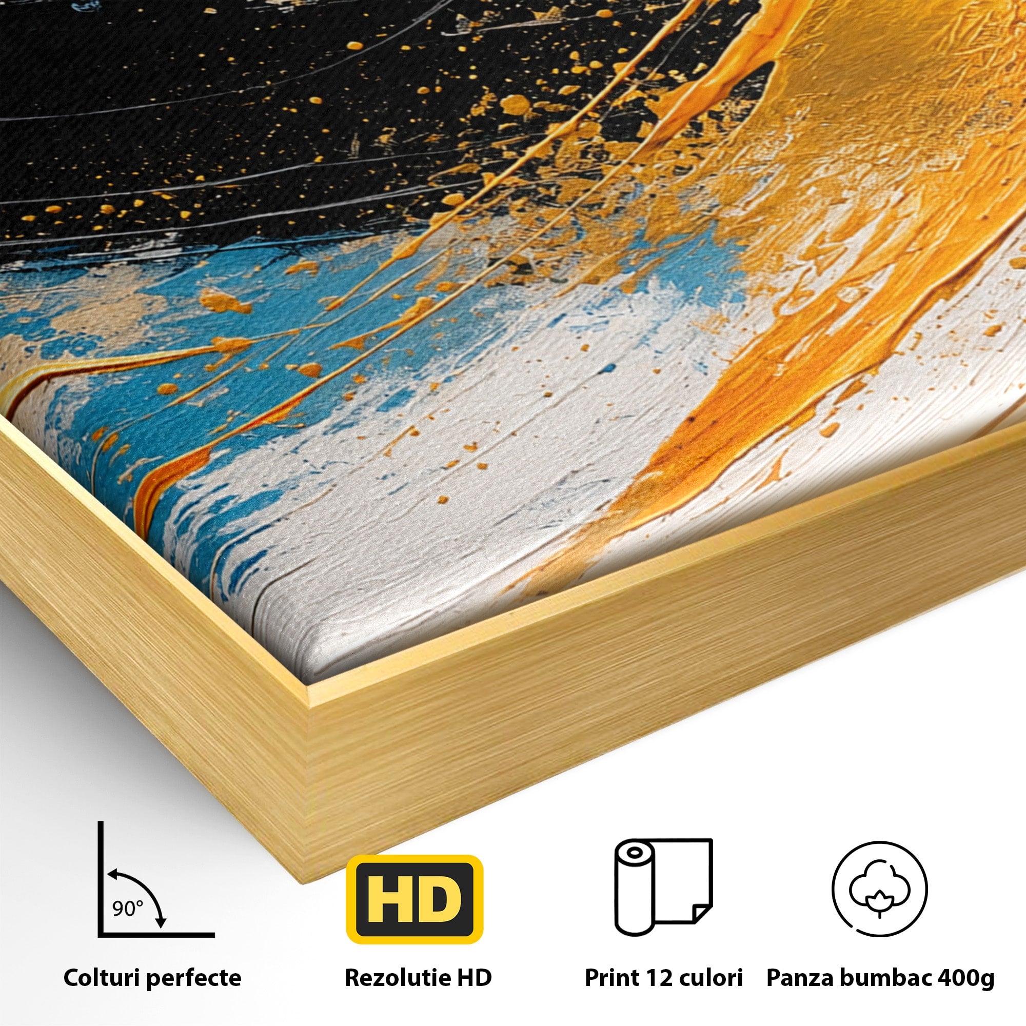 Tablou Canvas Premium LuxCanva® C1340, Vortex Abstract, Abstract, Modern, Dinamic, Energetic, Living, Birou, Culori Vibrante