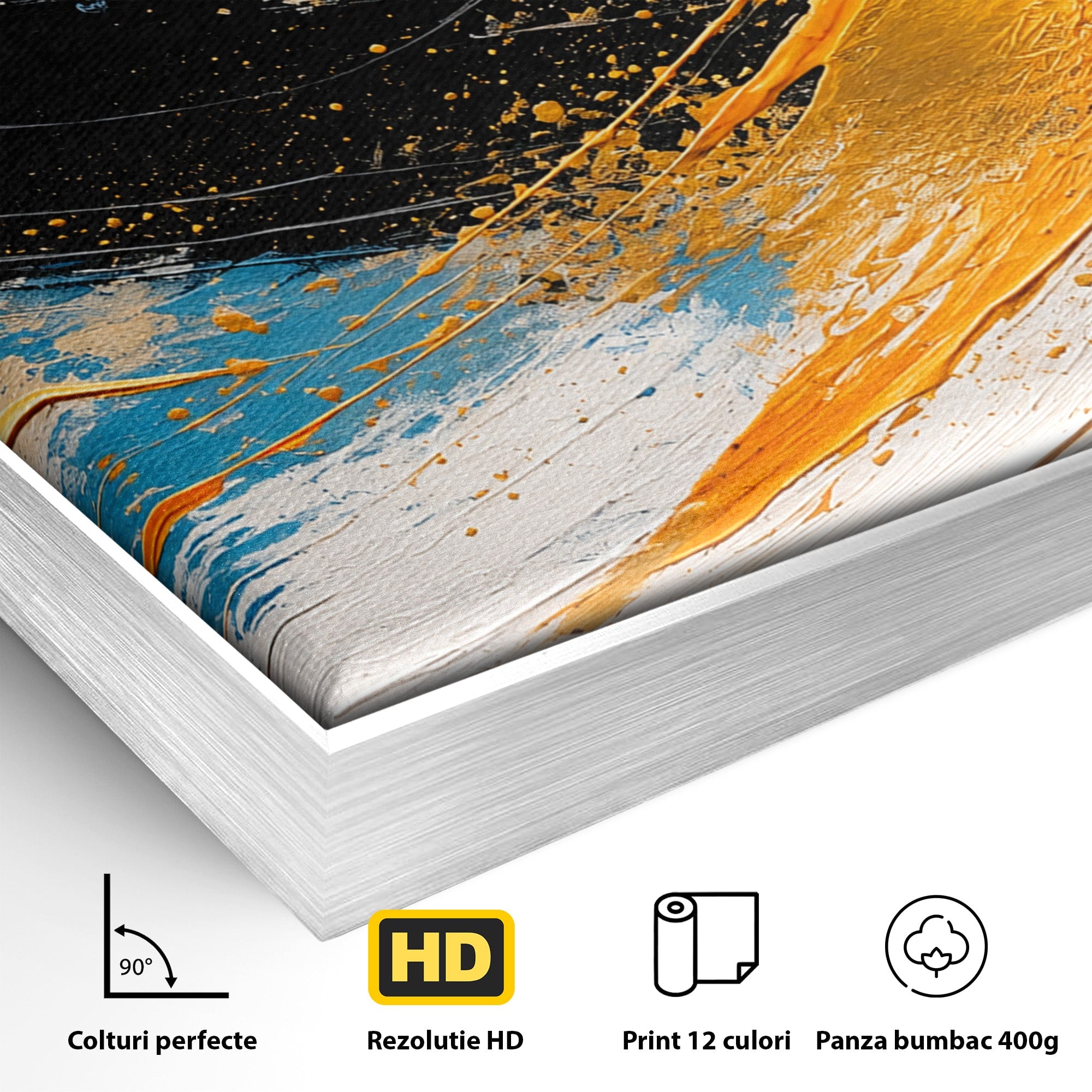 Tablou Canvas Premium LuxCanva® C1340, Vortex Abstract, Abstract, Modern, Dinamic, Energetic, Living, Birou, Culori Vibrante
