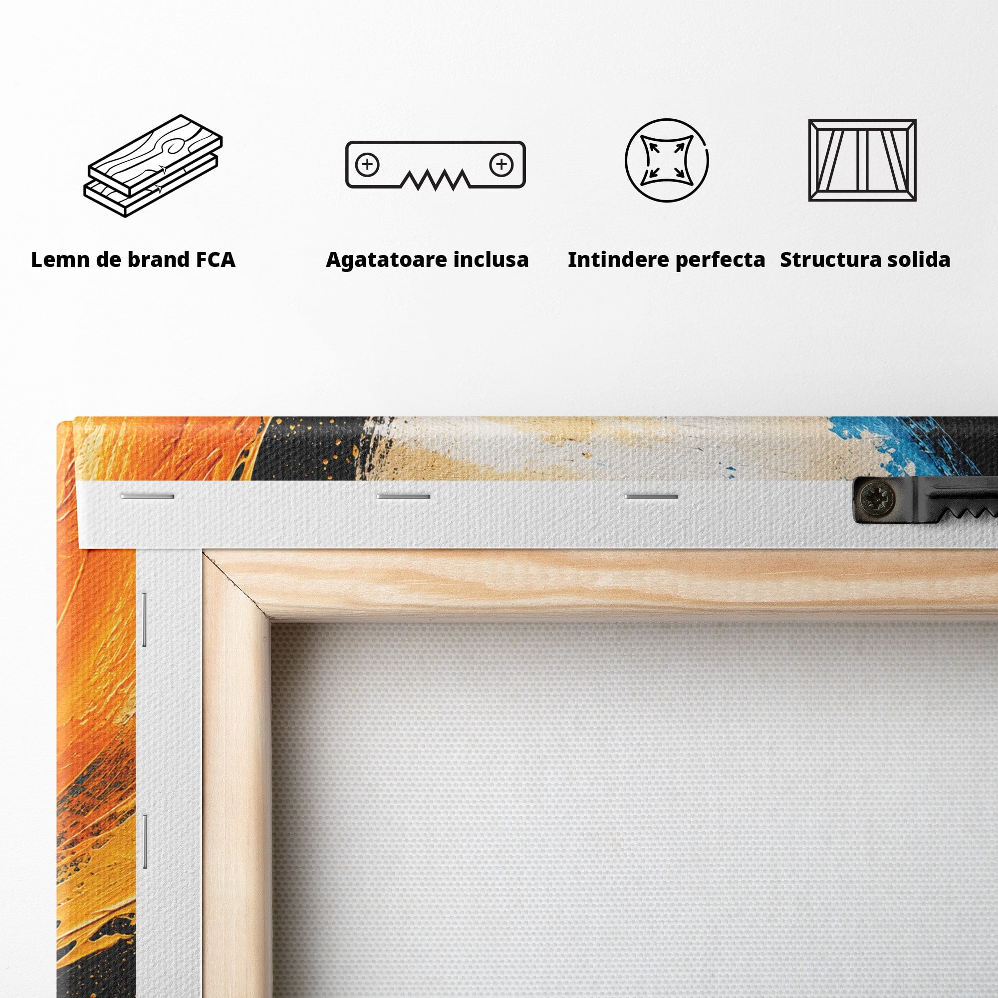 Tablou Canvas Premium LuxCanva® C1340, Vortex Abstract, Abstract, Modern, Dinamic, Energetic, Living, Birou, Culori Vibrante