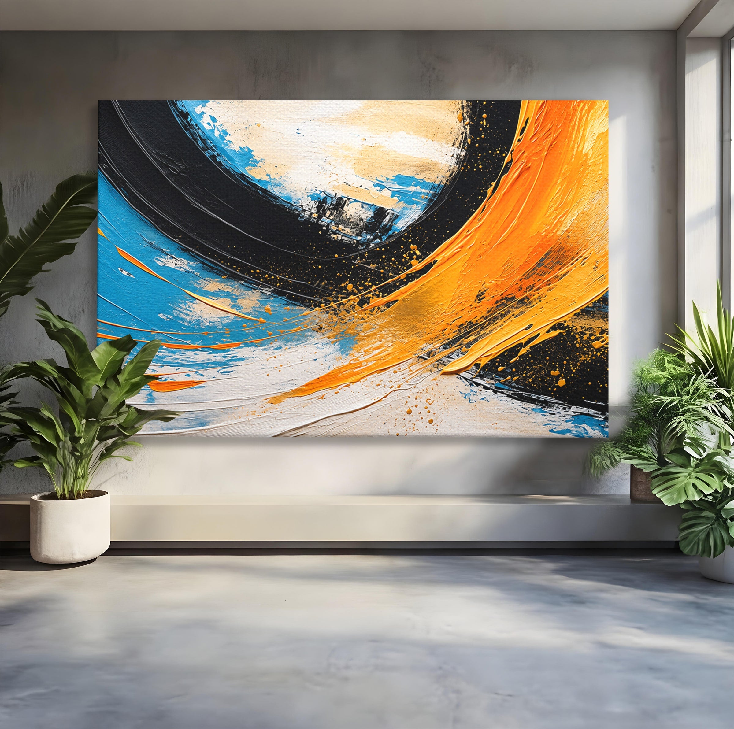Tablou Canvas Premium LuxCanva® C1340, Vortex Abstract, Abstract, Modern, Dinamic, Energetic, Living, Birou, Culori Vibrante