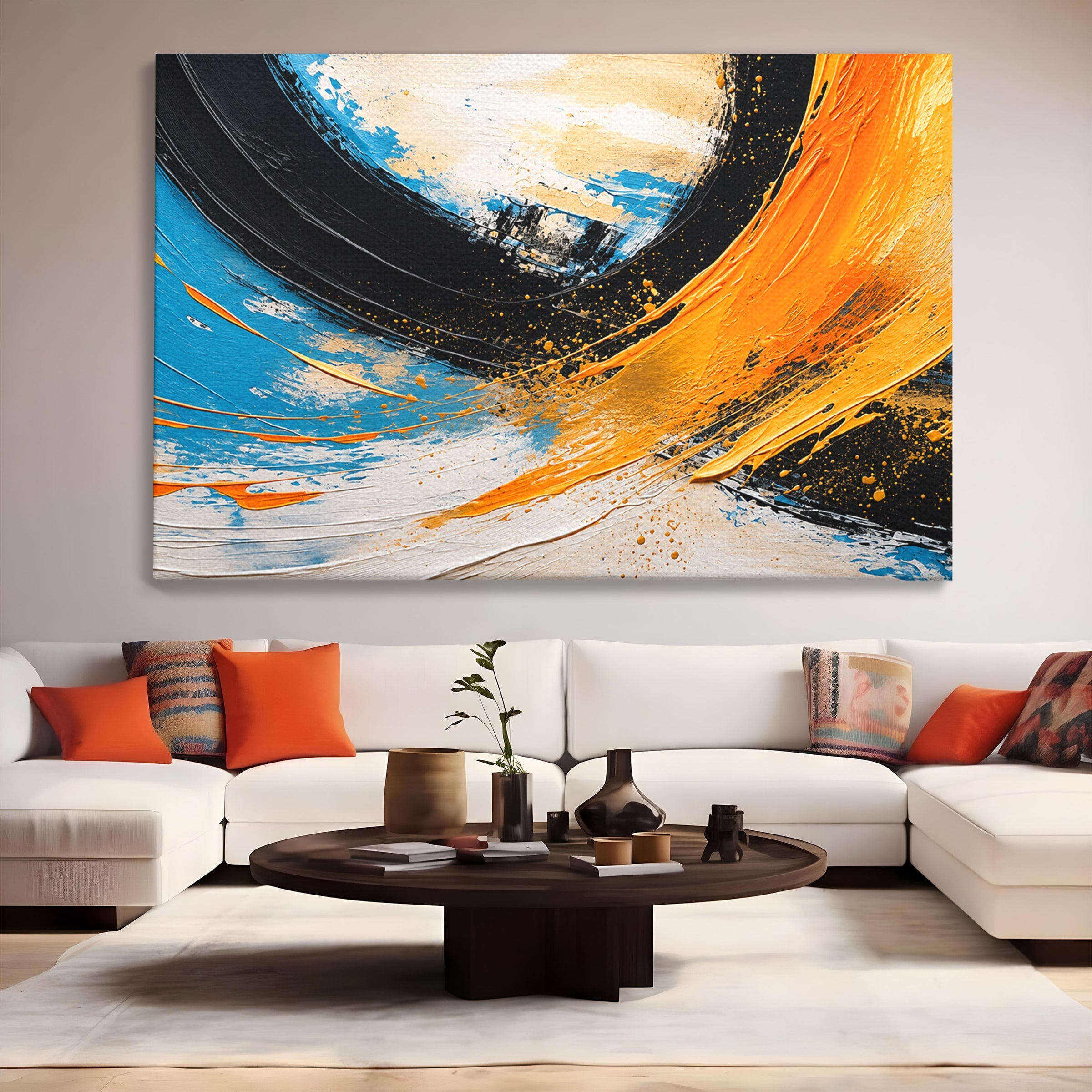 Tablou Canvas Premium LuxCanva® C1340, Vortex Abstract, Abstract, Modern, Dinamic, Energetic, Living, Birou, Culori Vibrante