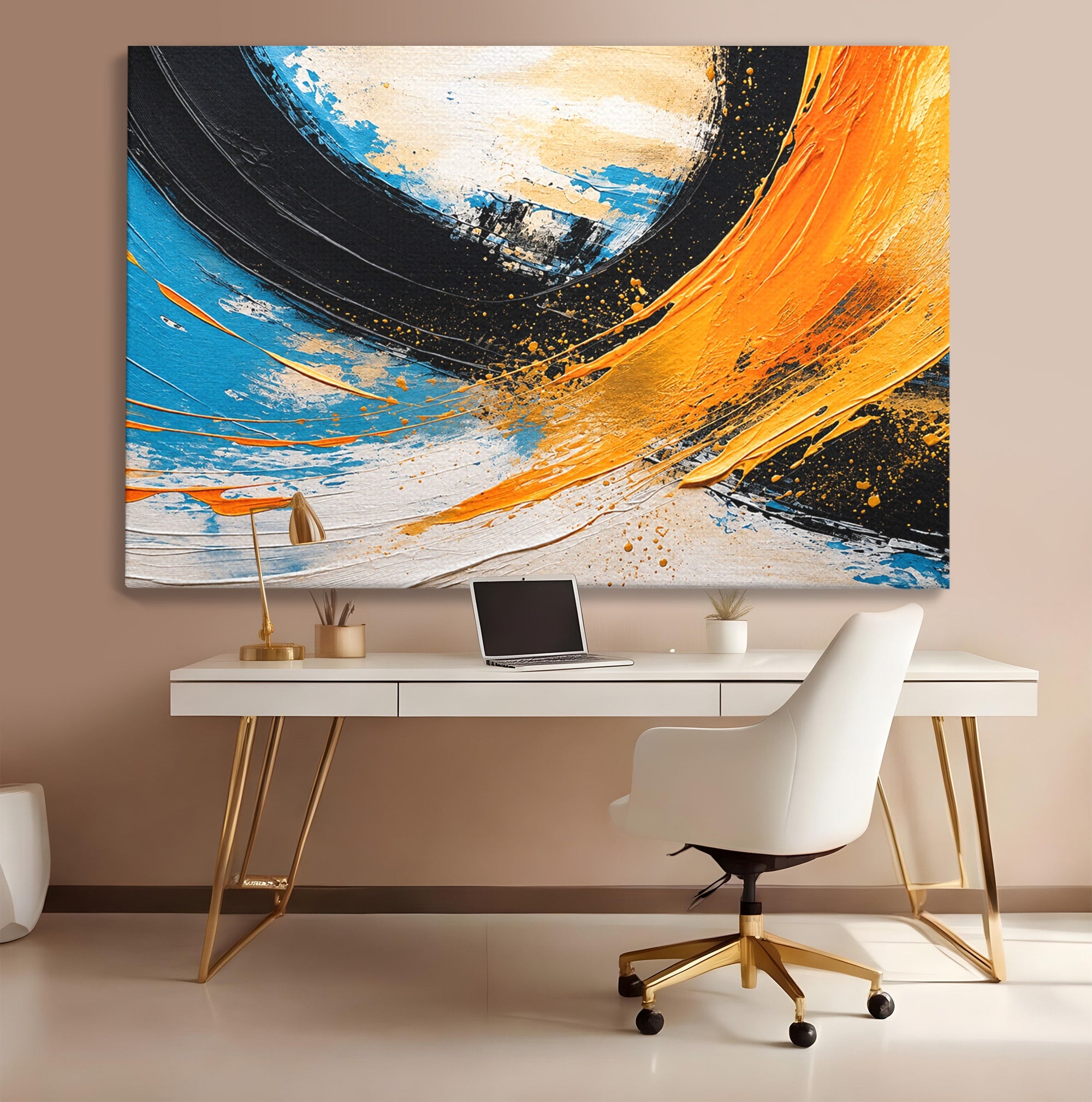 Tablou Canvas Premium LuxCanva® C1340, Vortex Abstract, Abstract, Modern, Dinamic, Energetic, Living, Birou, Culori Vibrante