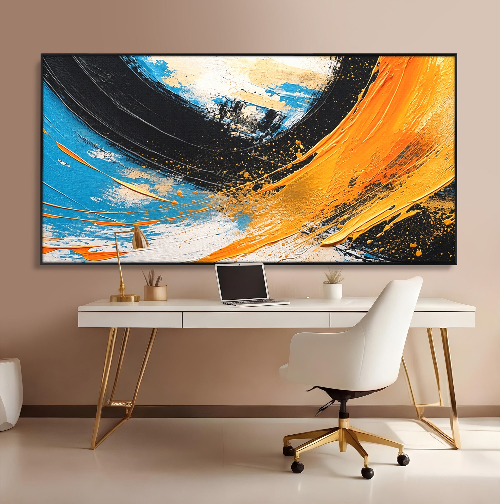 Tablou Canvas Premium LuxCanva® C1340, Vortex Abstract, Abstract, Modern, Dinamic, Energetic, Living, Birou, Culori Vibrante