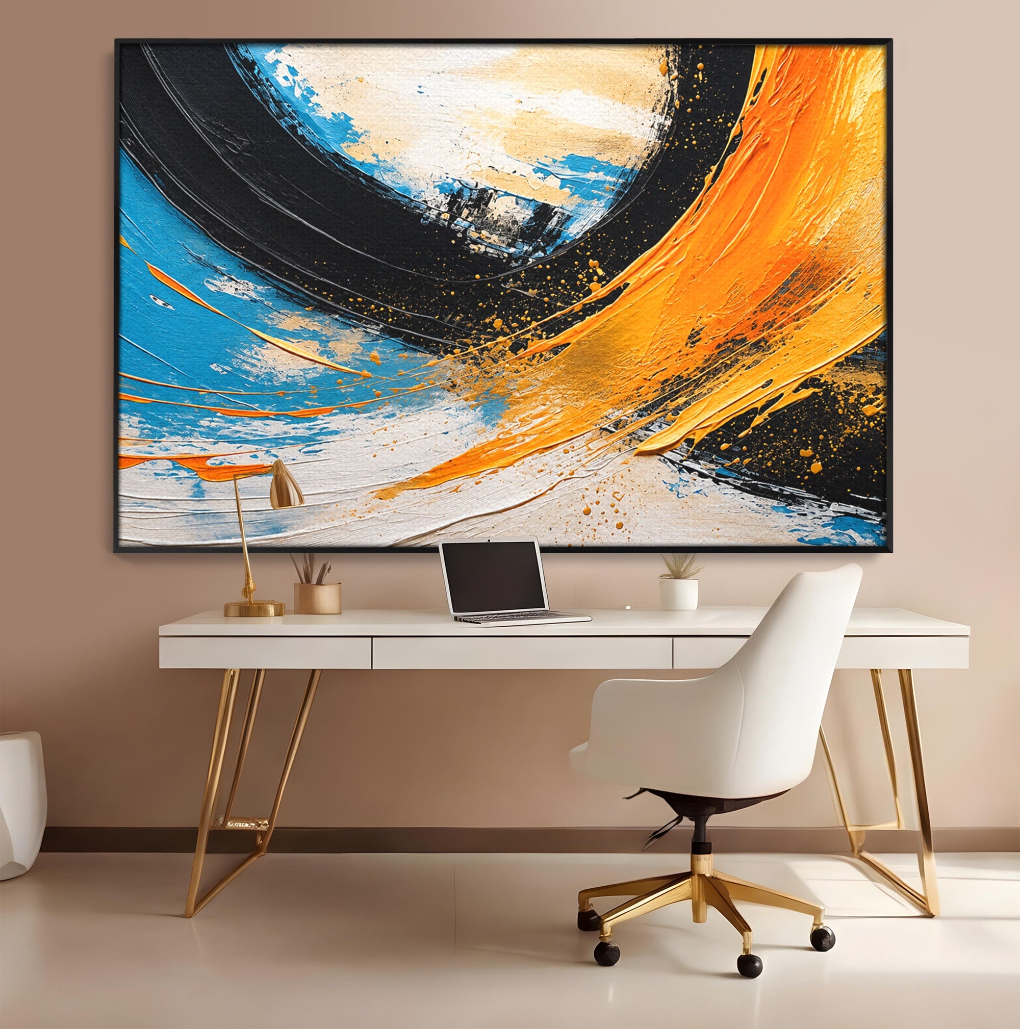 Tablou Canvas Premium LuxCanva® C1340, Vortex Abstract, Abstract, Modern, Dinamic, Energetic, Living, Birou, Culori Vibrante