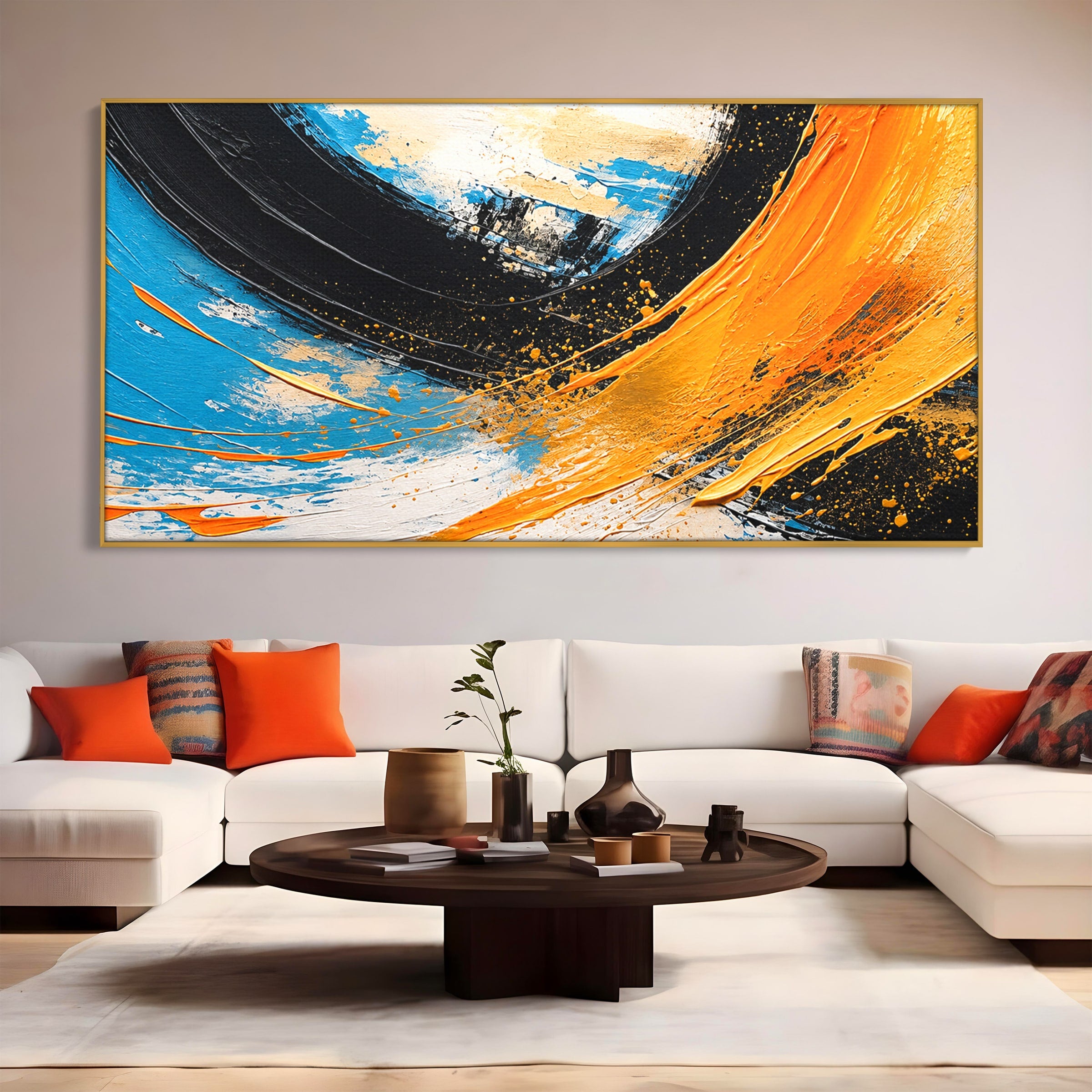 Tablou Canvas Premium LuxCanva® C1340, Vortex Abstract, Abstract, Modern, Dinamic, Energetic, Living, Birou, Culori Vibrante