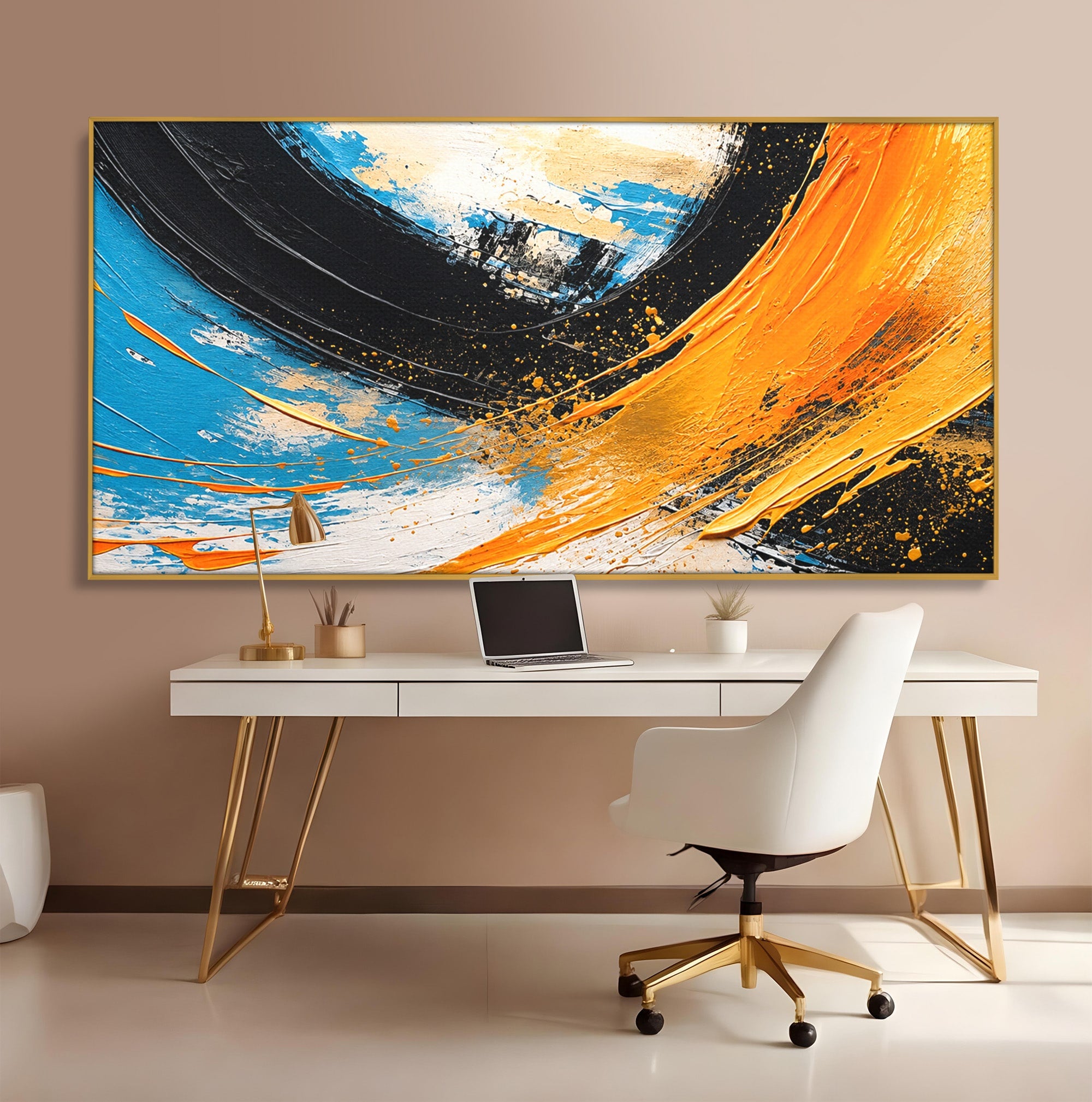 Tablou Canvas Premium LuxCanva® C1340, Vortex Abstract, Abstract, Modern, Dinamic, Energetic, Living, Birou, Culori Vibrante