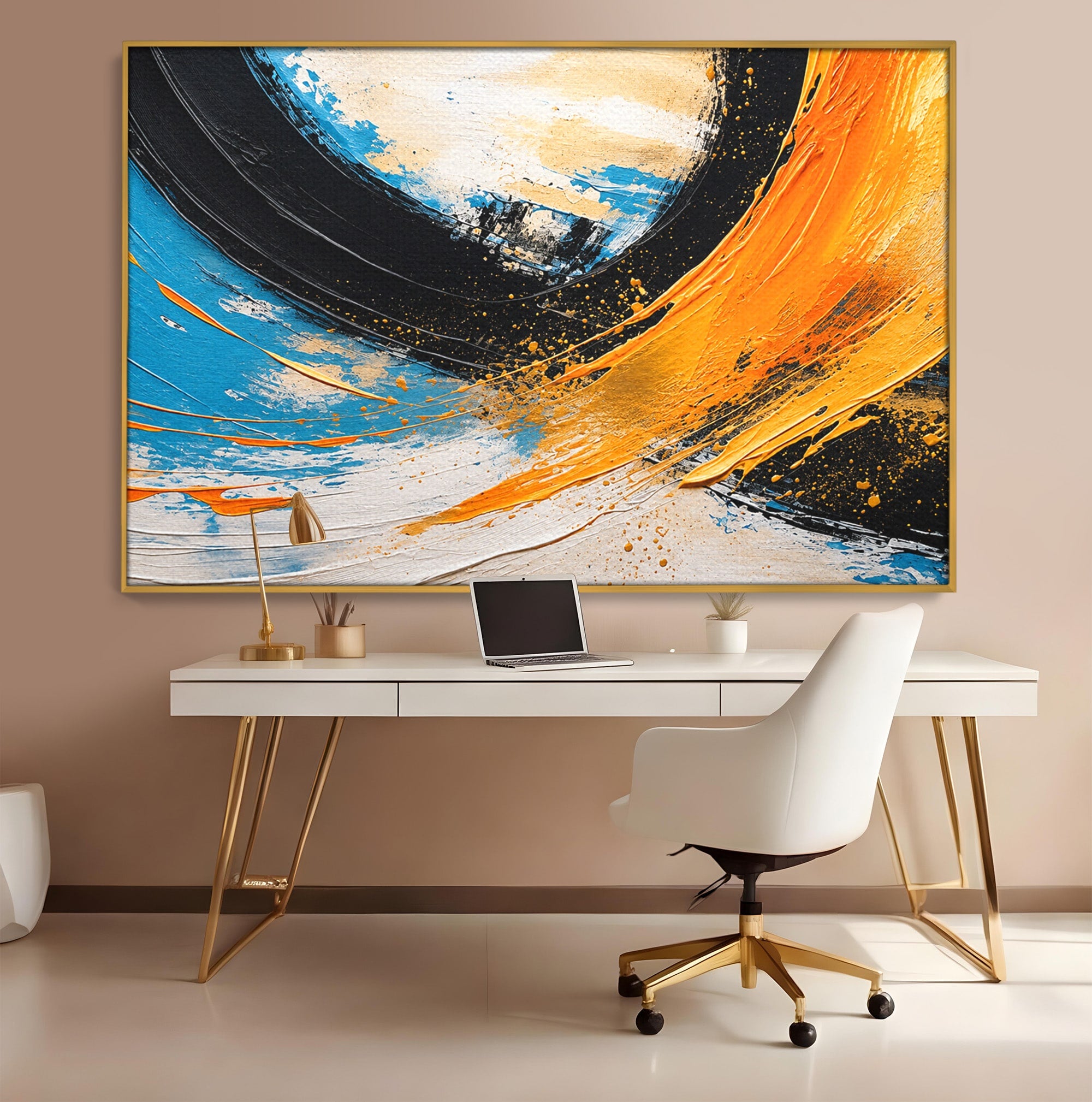 Tablou Canvas Premium LuxCanva® C1340, Vortex Abstract, Abstract, Modern, Dinamic, Energetic, Living, Birou, Culori Vibrante