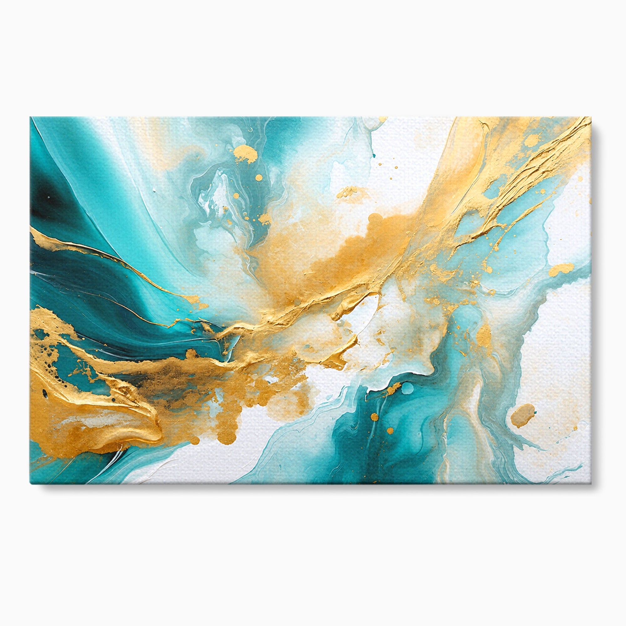 Tablou Canvas Premium LuxCanva® C1343, Flux De Aur, Abstract, Arta, Modern, Eleganta, Living, Birou, Culori Vibrante