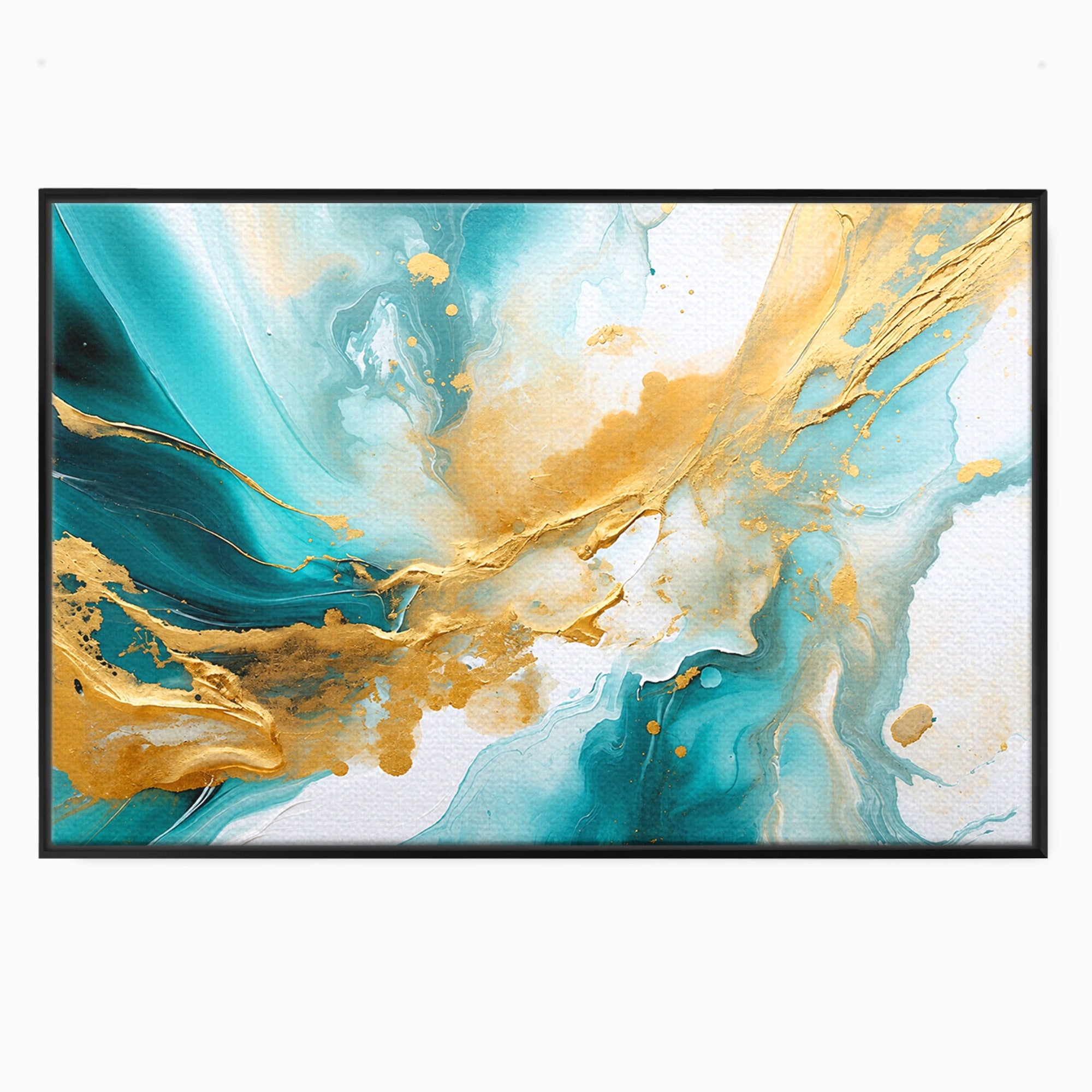 Tablou Canvas Premium LuxCanva® C1343, Flux De Aur, Abstract, Arta, Modern, Eleganta, Living, Birou, Culori Vibrante