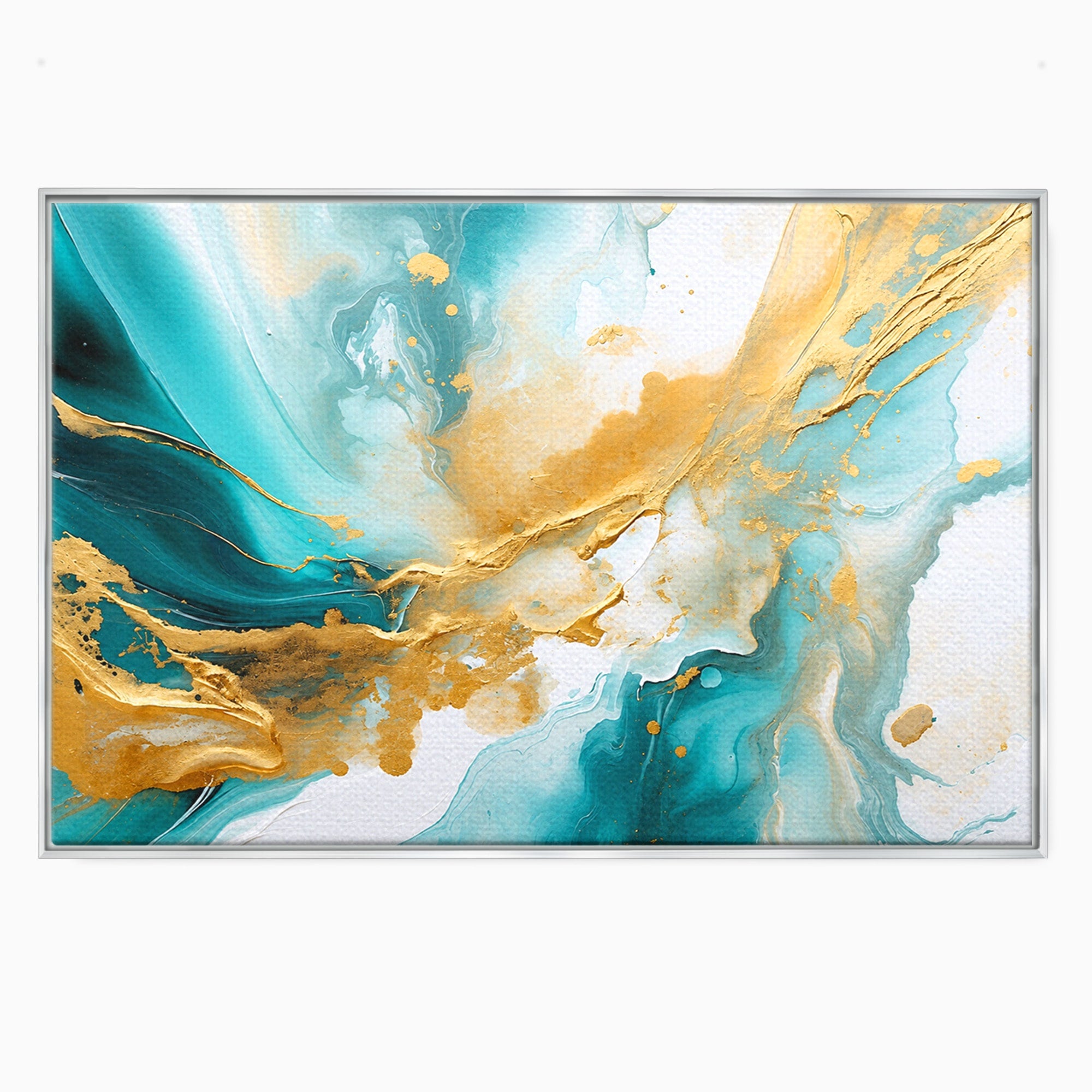 Tablou Canvas Premium LuxCanva® C1343, Flux De Aur, Abstract, Arta, Modern, Eleganta, Living, Birou, Culori Vibrante