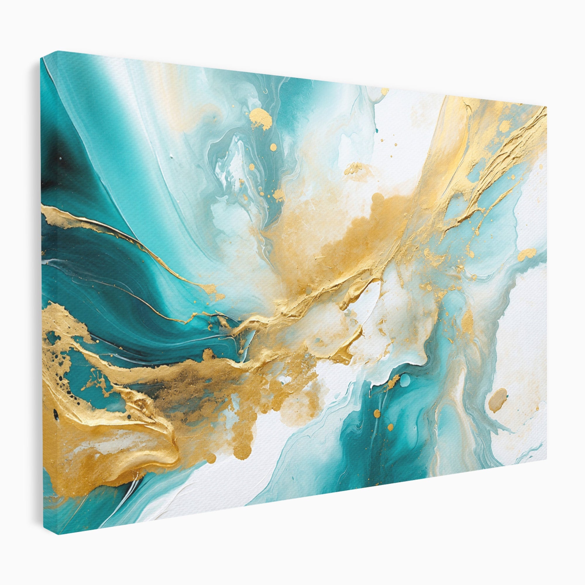 Tablou Canvas Premium LuxCanva® C1343, Flux De Aur, Abstract, Arta, Modern, Eleganta, Living, Birou, Culori Vibrante