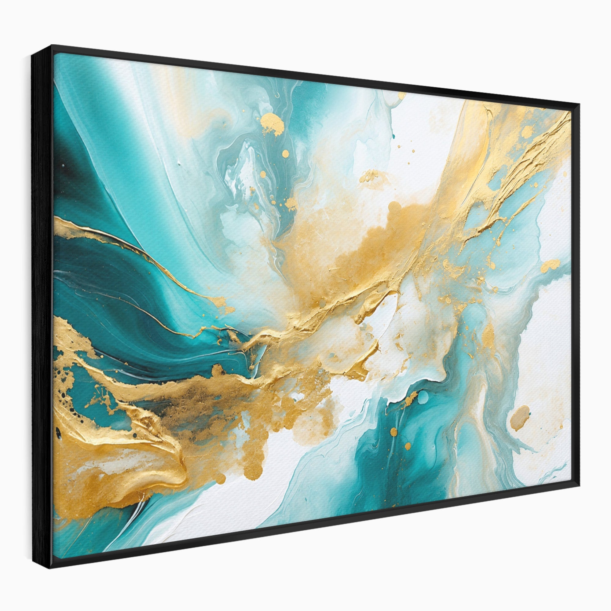 Tablou Canvas Premium LuxCanva® C1343, Flux De Aur, Abstract, Arta, Modern, Eleganta, Living, Birou, Culori Vibrante