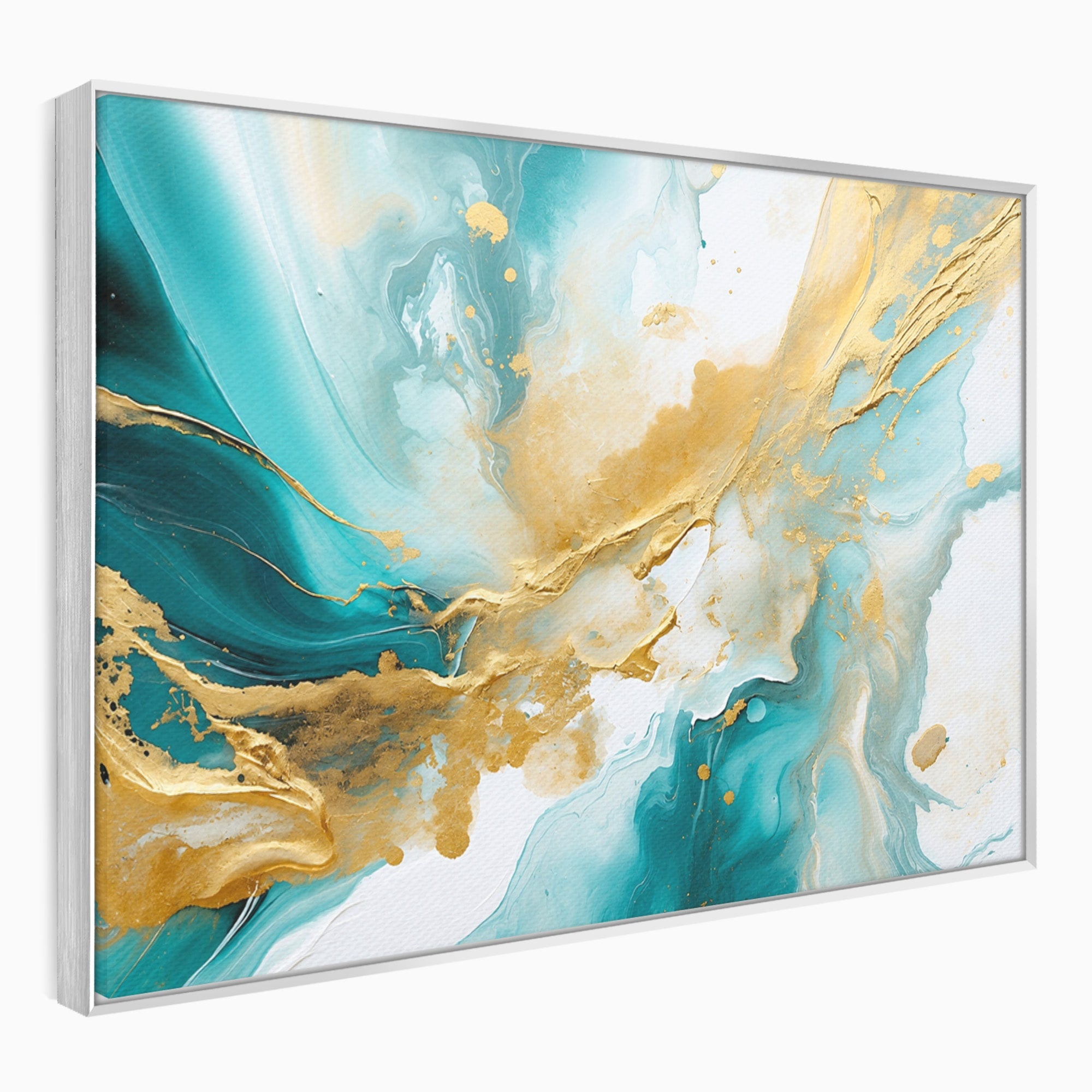 Tablou Canvas Premium LuxCanva® C1343, Flux De Aur, Abstract, Arta, Modern, Eleganta, Living, Birou, Culori Vibrante