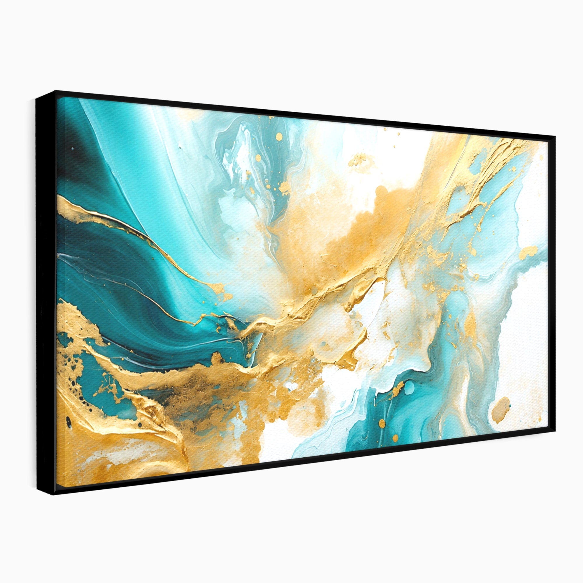 Tablou Canvas Premium LuxCanva® C1343, Flux De Aur, Abstract, Arta, Modern, Eleganta, Living, Birou, Culori Vibrante