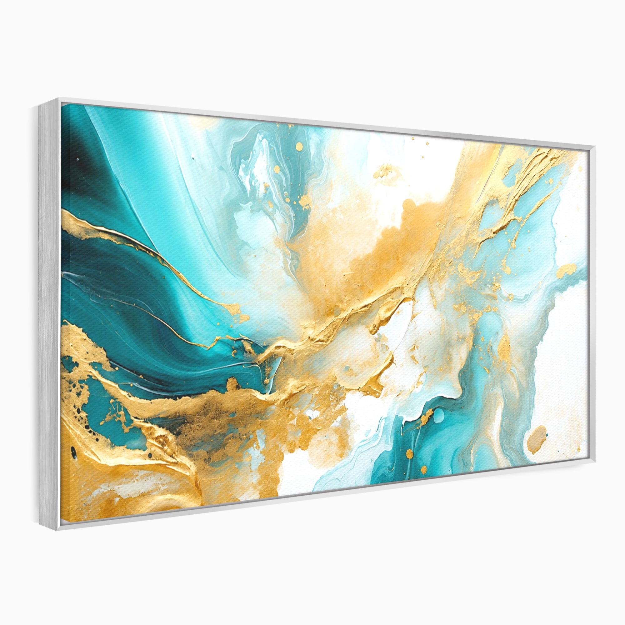 Tablou Canvas Premium LuxCanva® C1343, Flux De Aur, Abstract, Arta, Modern, Eleganta, Living, Birou, Culori Vibrante