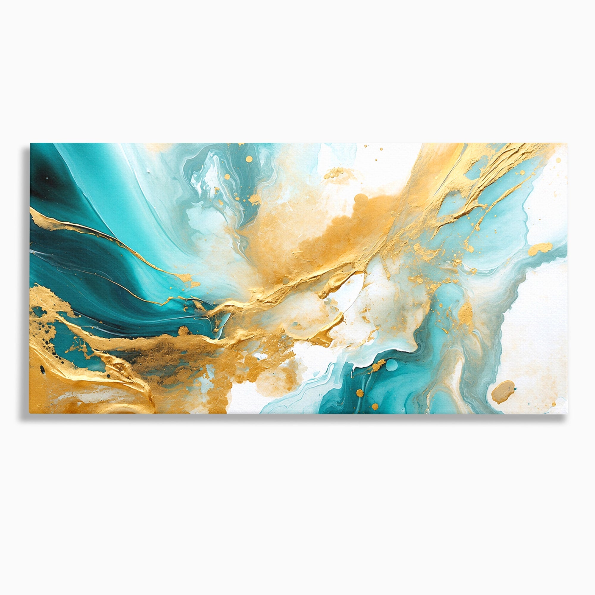 Tablou Canvas Premium LuxCanva® C1343, Flux De Aur, Abstract, Arta, Modern, Eleganta, Living, Birou, Culori Vibrante