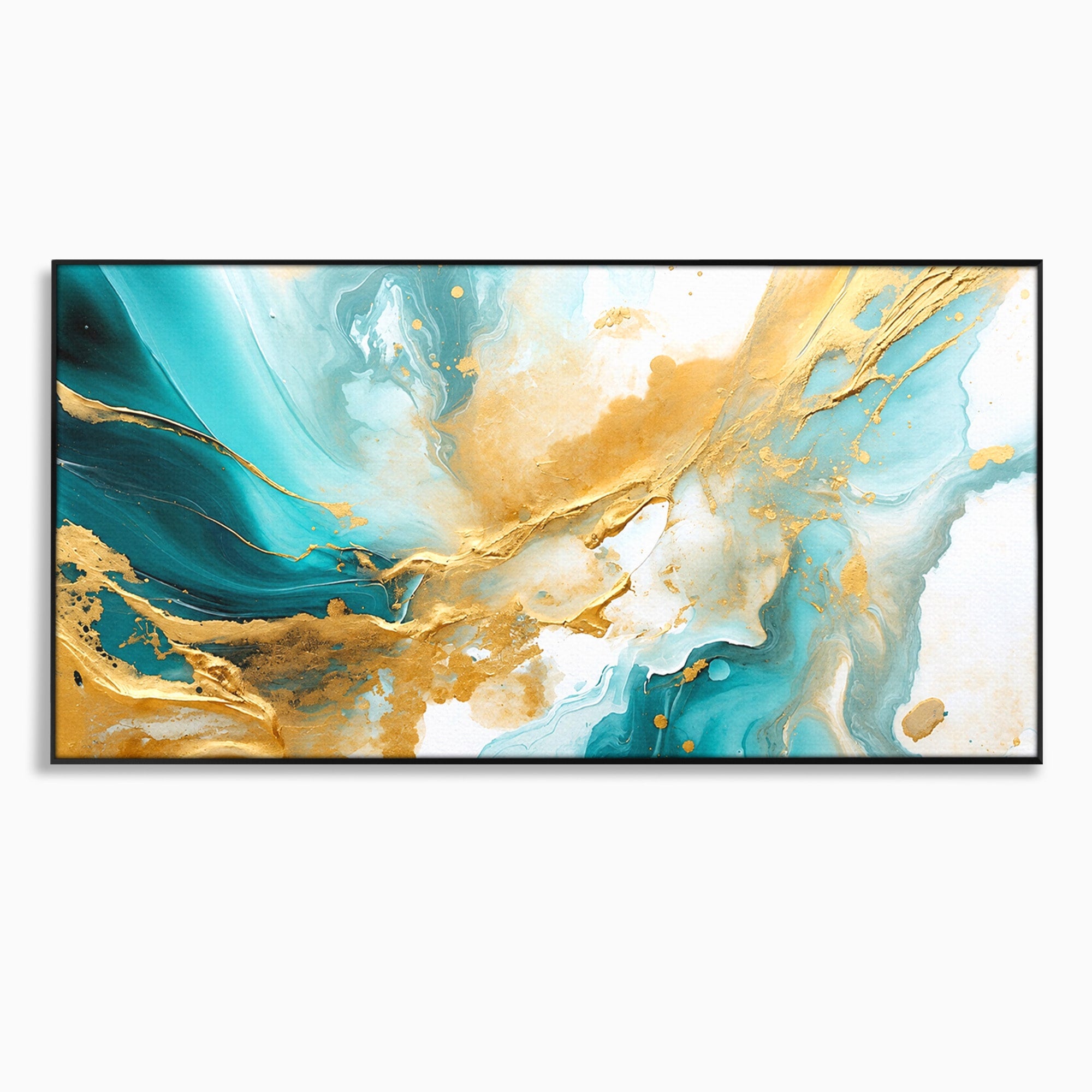 Tablou Canvas Premium LuxCanva® C1343, Flux De Aur, Abstract, Arta, Modern, Eleganta, Living, Birou, Culori Vibrante