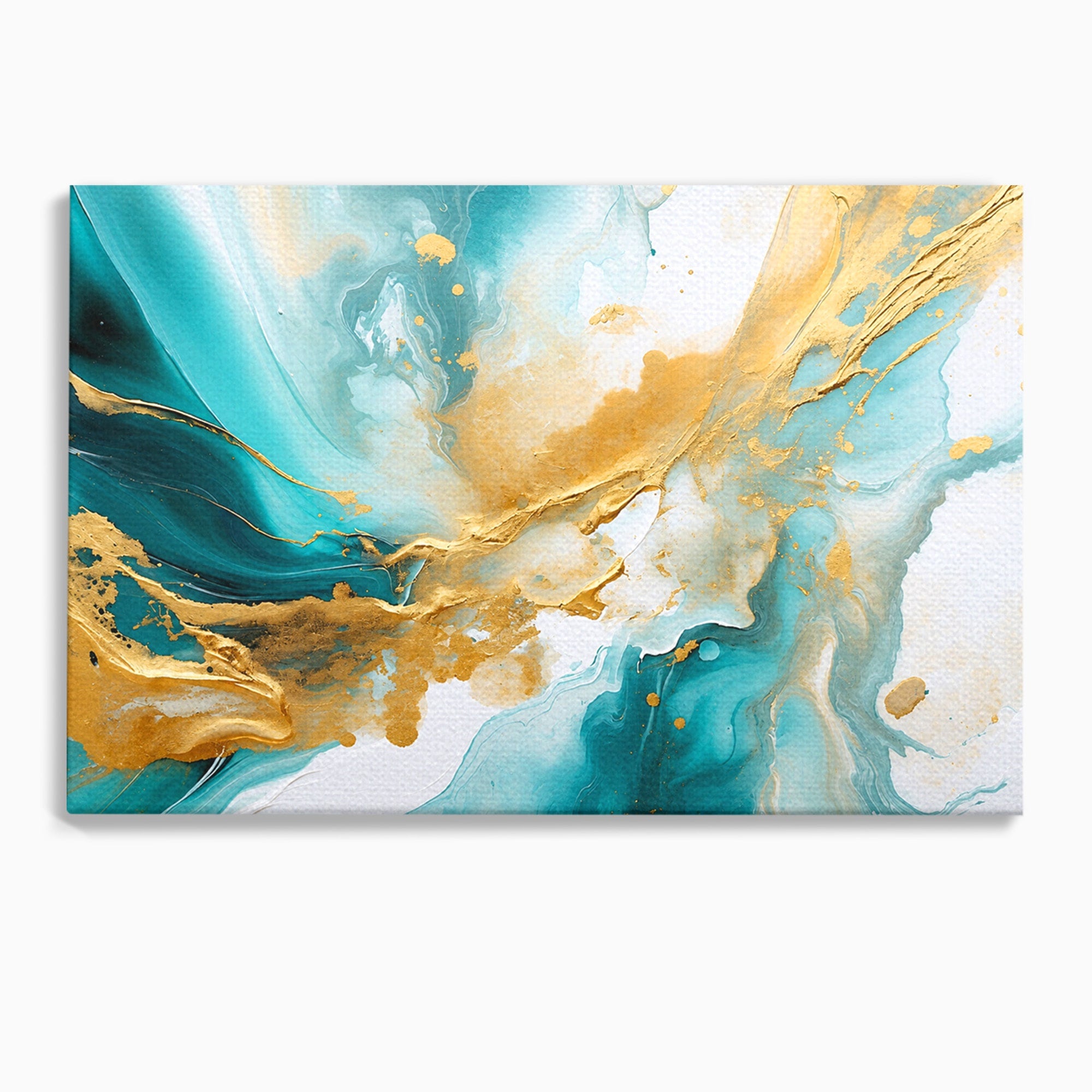Tablou Canvas Premium LuxCanva® C1343, Flux De Aur, Abstract, Arta, Modern, Eleganta, Living, Birou, Culori Vibrante